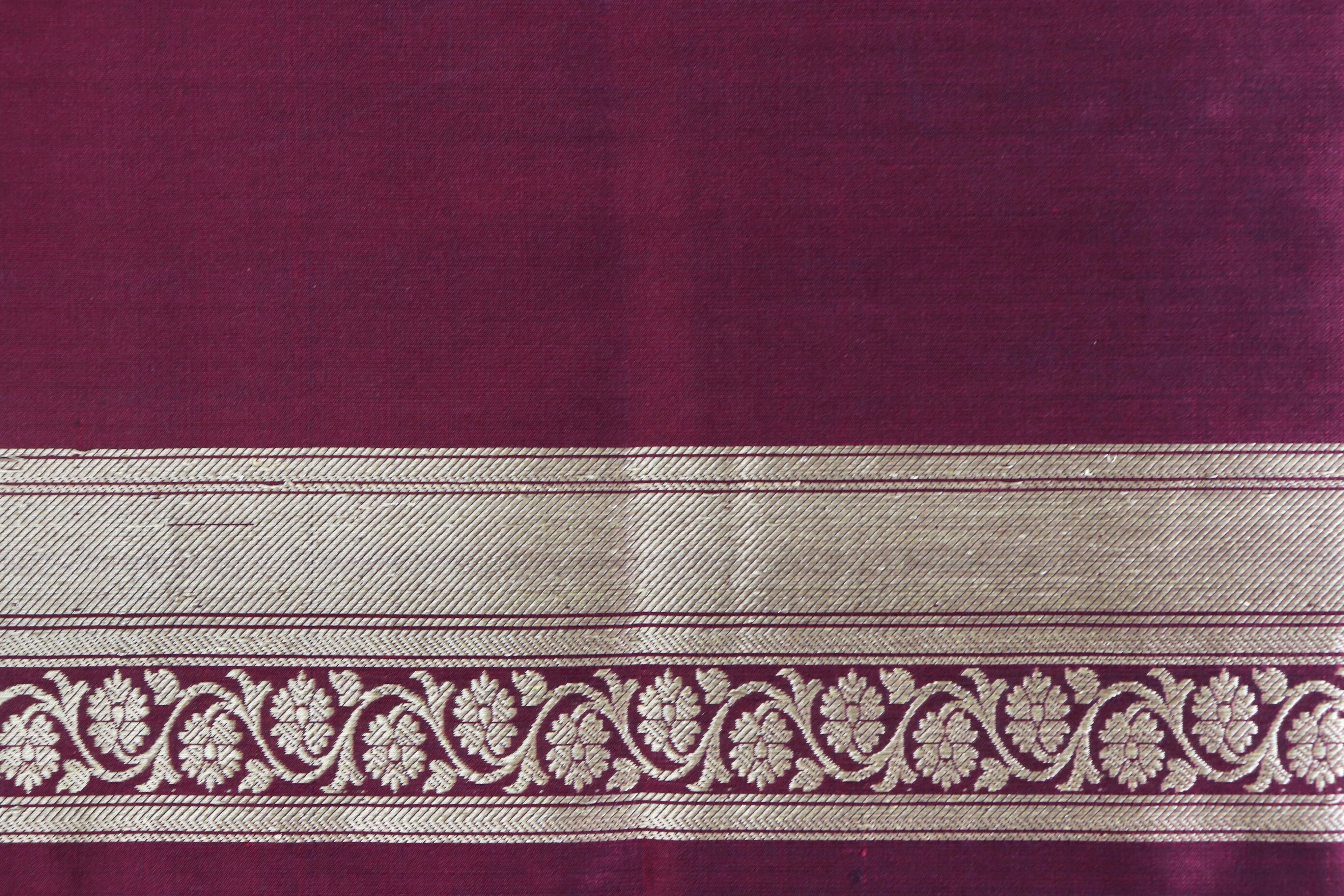 Maroon Ginnie Motif Pure Silk Handloom Banarasi Saree