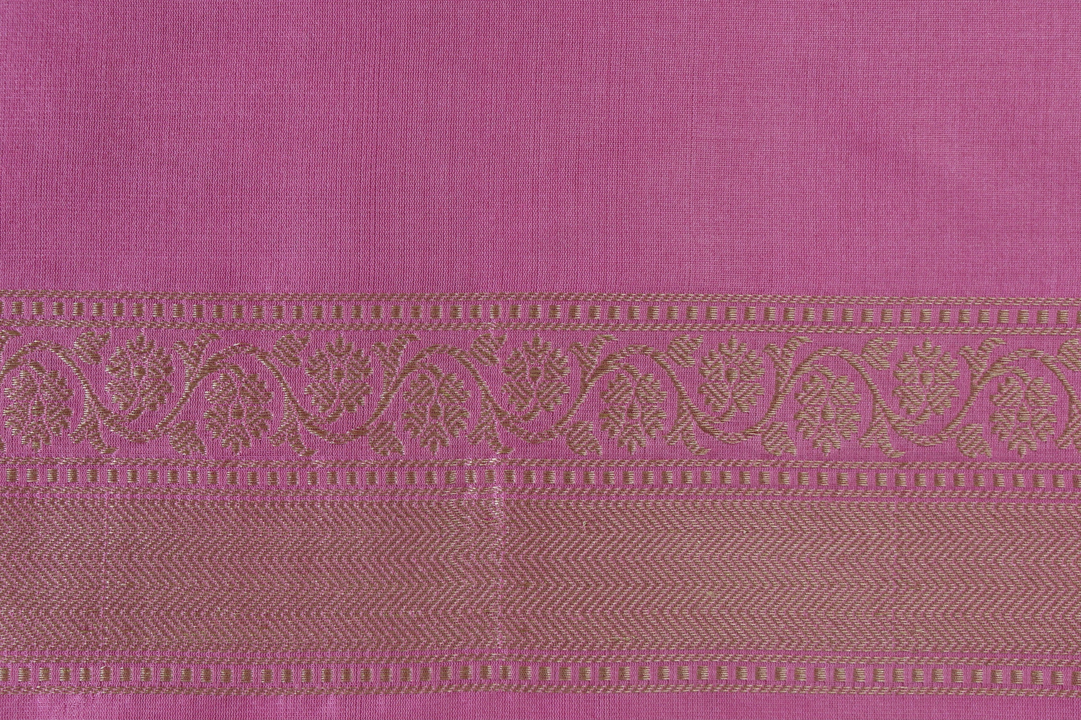Pink Ginnie Motif Pure Silk Handloom Banarasi Saree