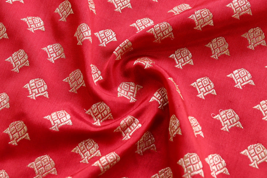 Rakhtambari Matsya Buti Pure Zari Silk Saree | Stuti Weaves