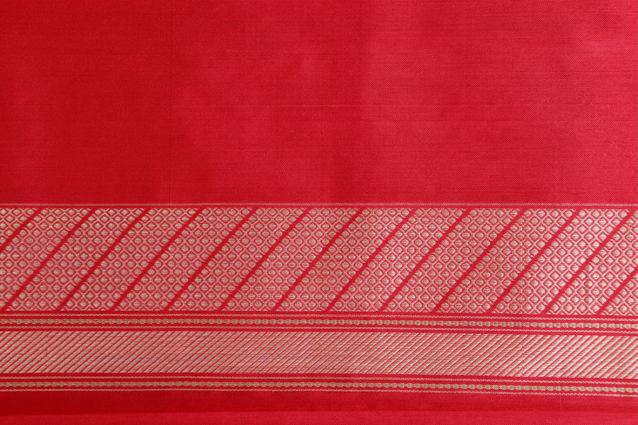 Rakhtambari Matsya Buti Pure Zari Silk Saree | Stuti Weaves