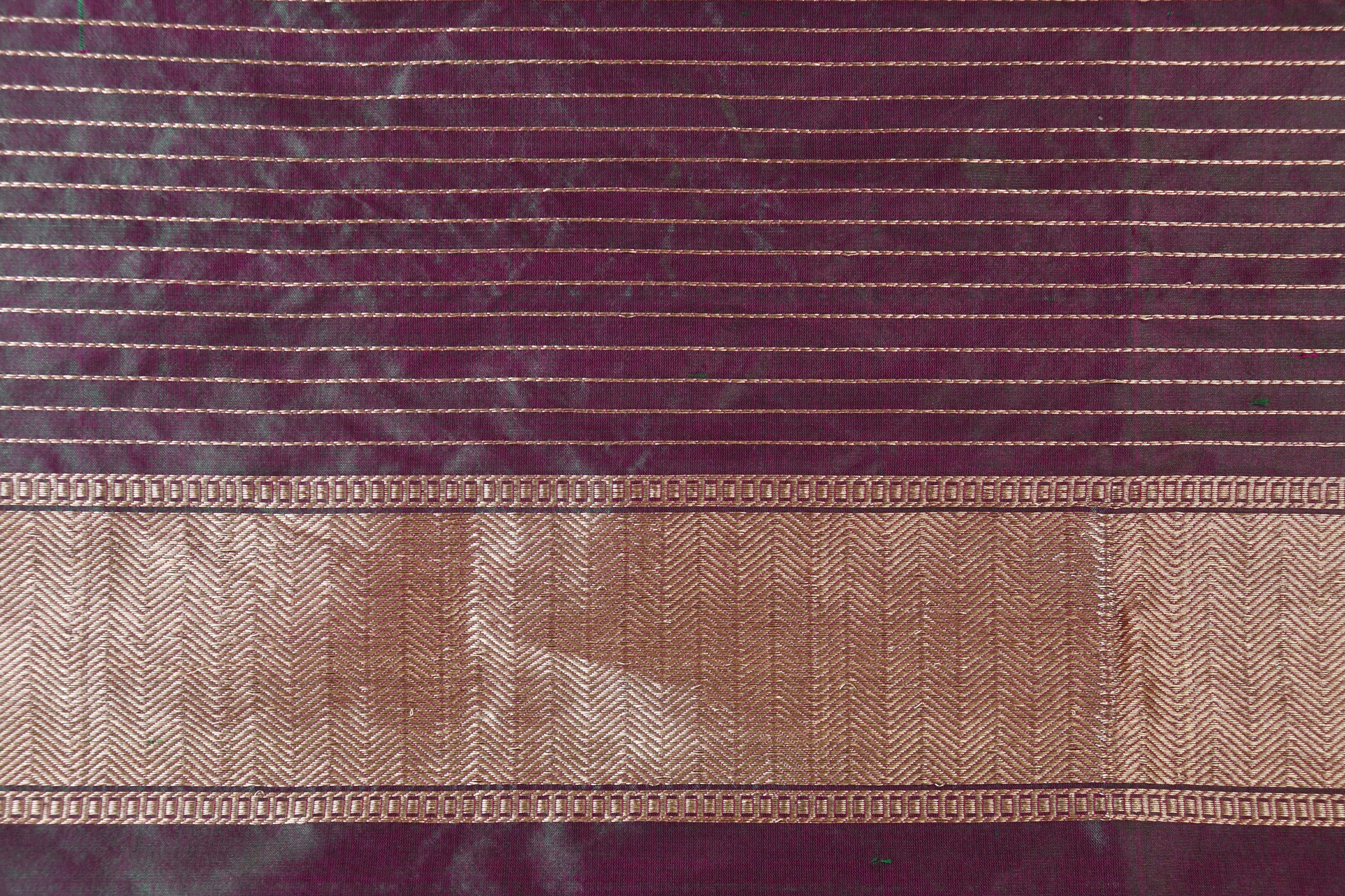 Plum Kairy Kuniya Pure Silk Handloom Banarasi Saree