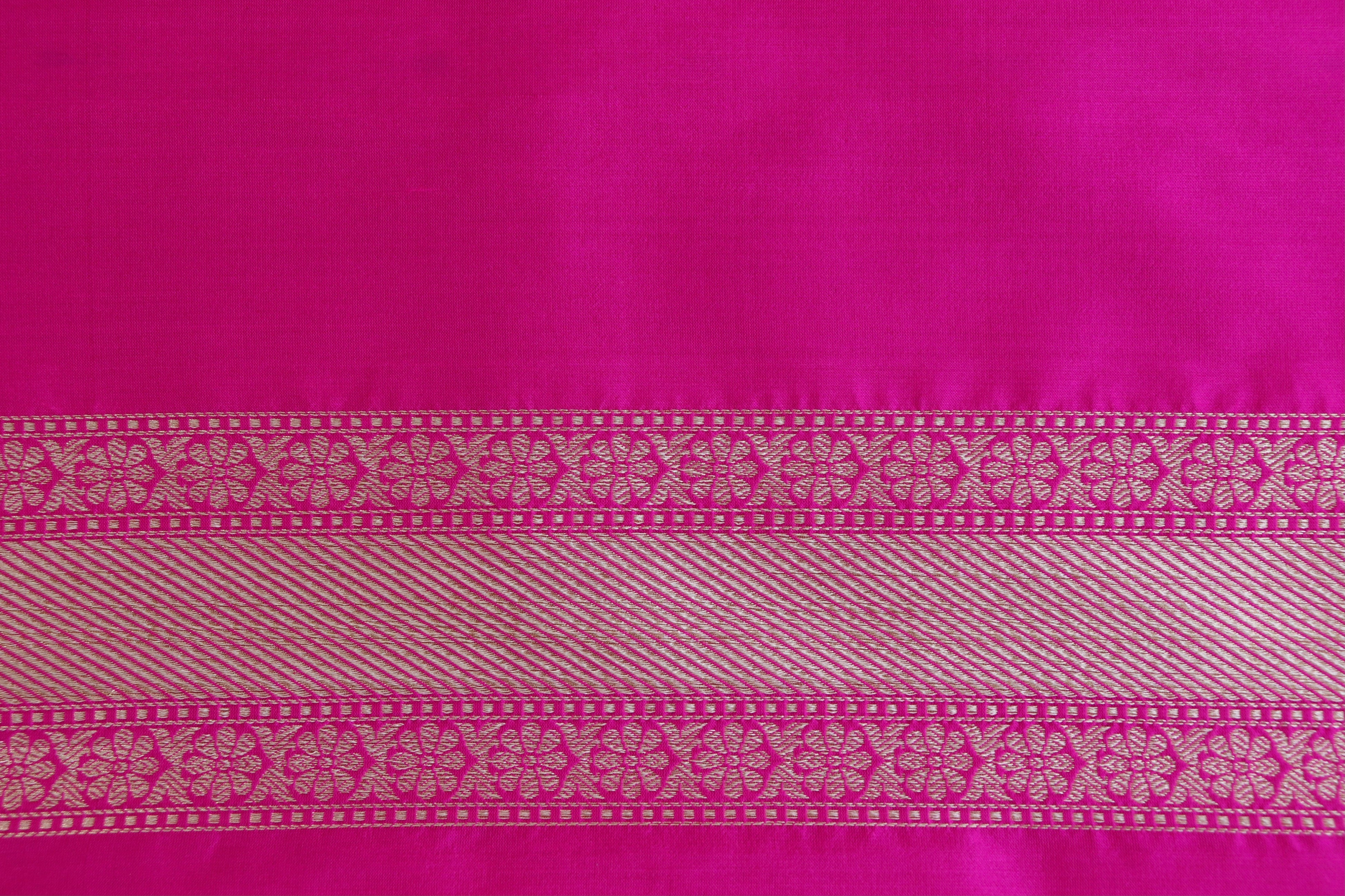 Pink Tanchoi Pure Silk Handloom Banarasi Saree