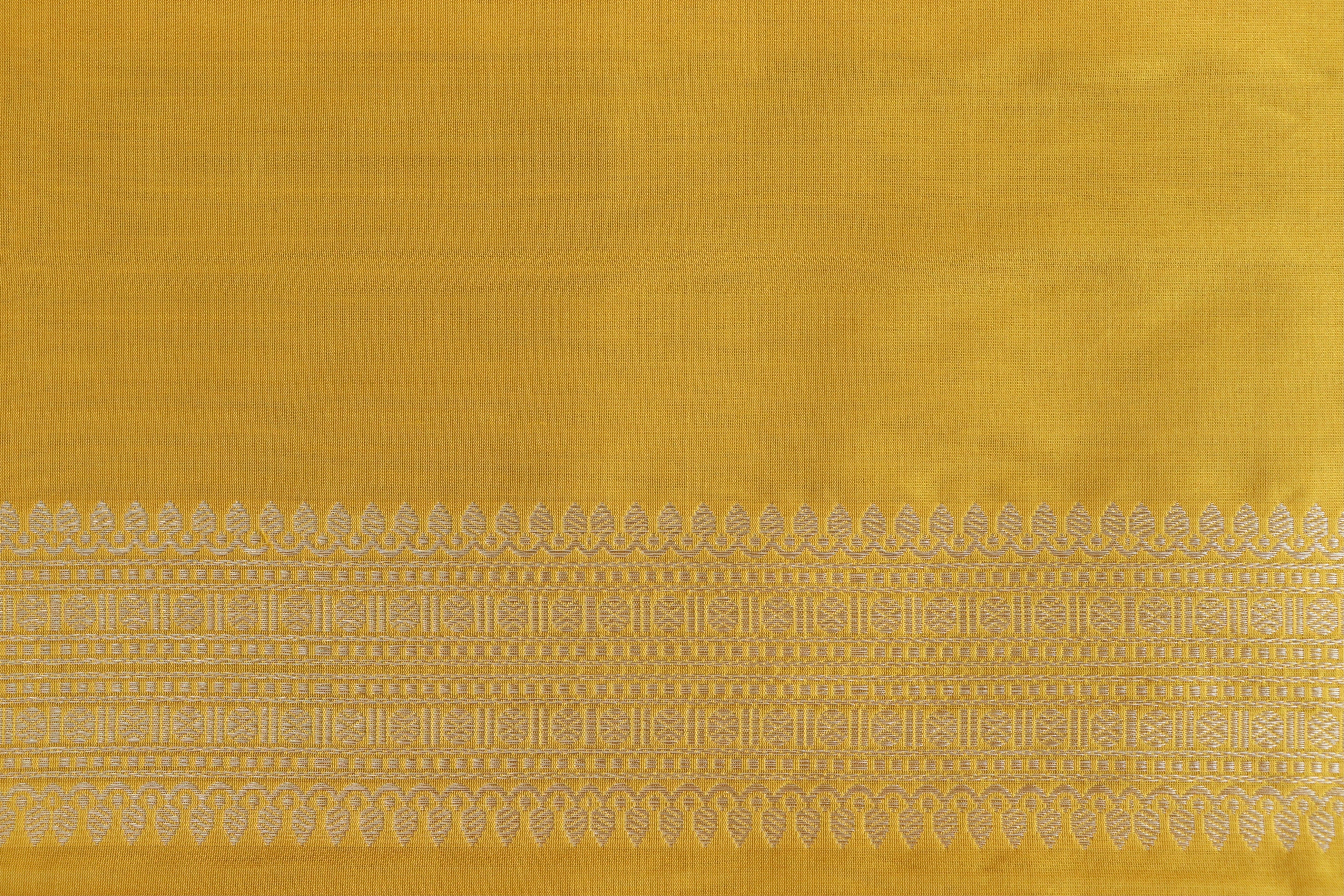 Yellow Meenadar Tanchoi Pure Silk Handloom Banarasi Saree