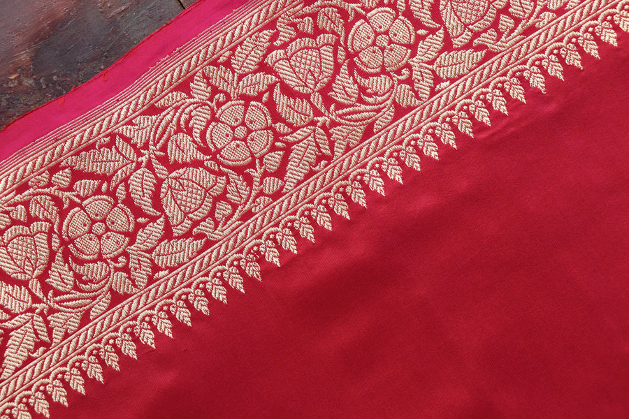 Maroon Kadhua Pure Katan Silk Banarasi Saree | Stuti Weaves
