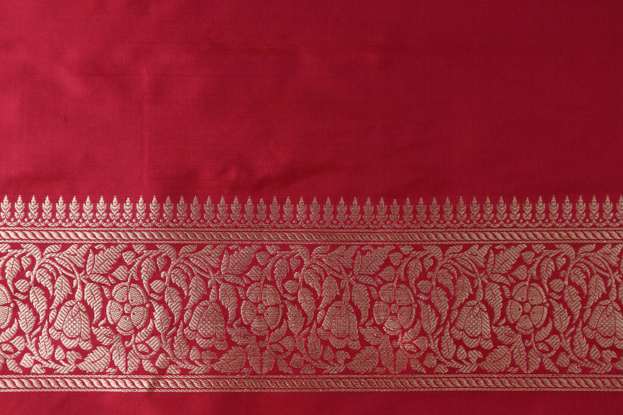 Maroon Kadhua Pure Katan Silk Banarasi Saree | Stuti Weaves