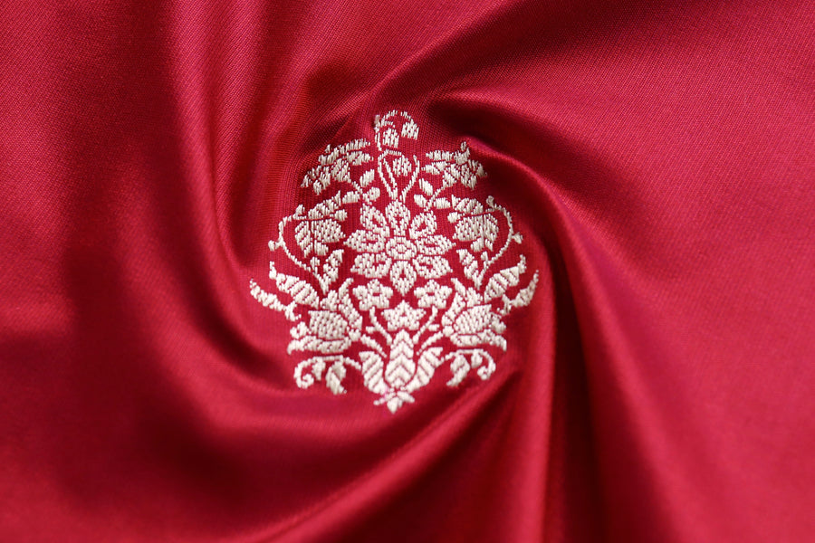 Maroon Kadhua Pure Katan Silk Banarasi Saree | Stuti Weaves