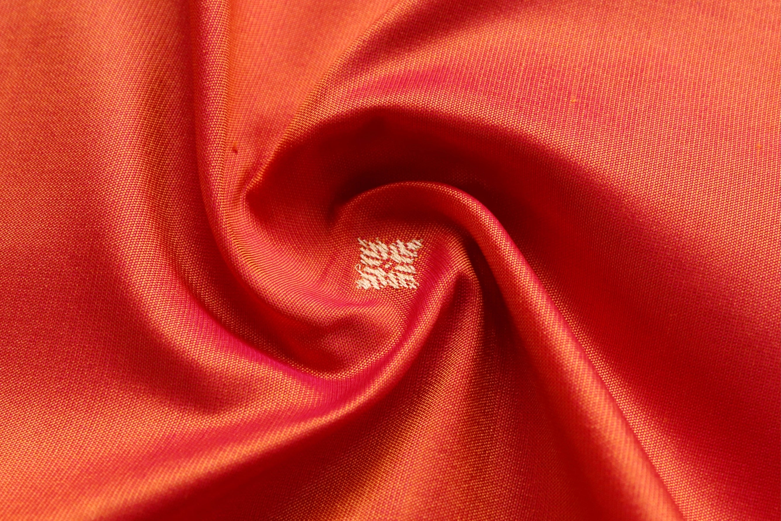 Rust  Meenadar Kadhua  Pure Silk Handloom Banarasi Saree