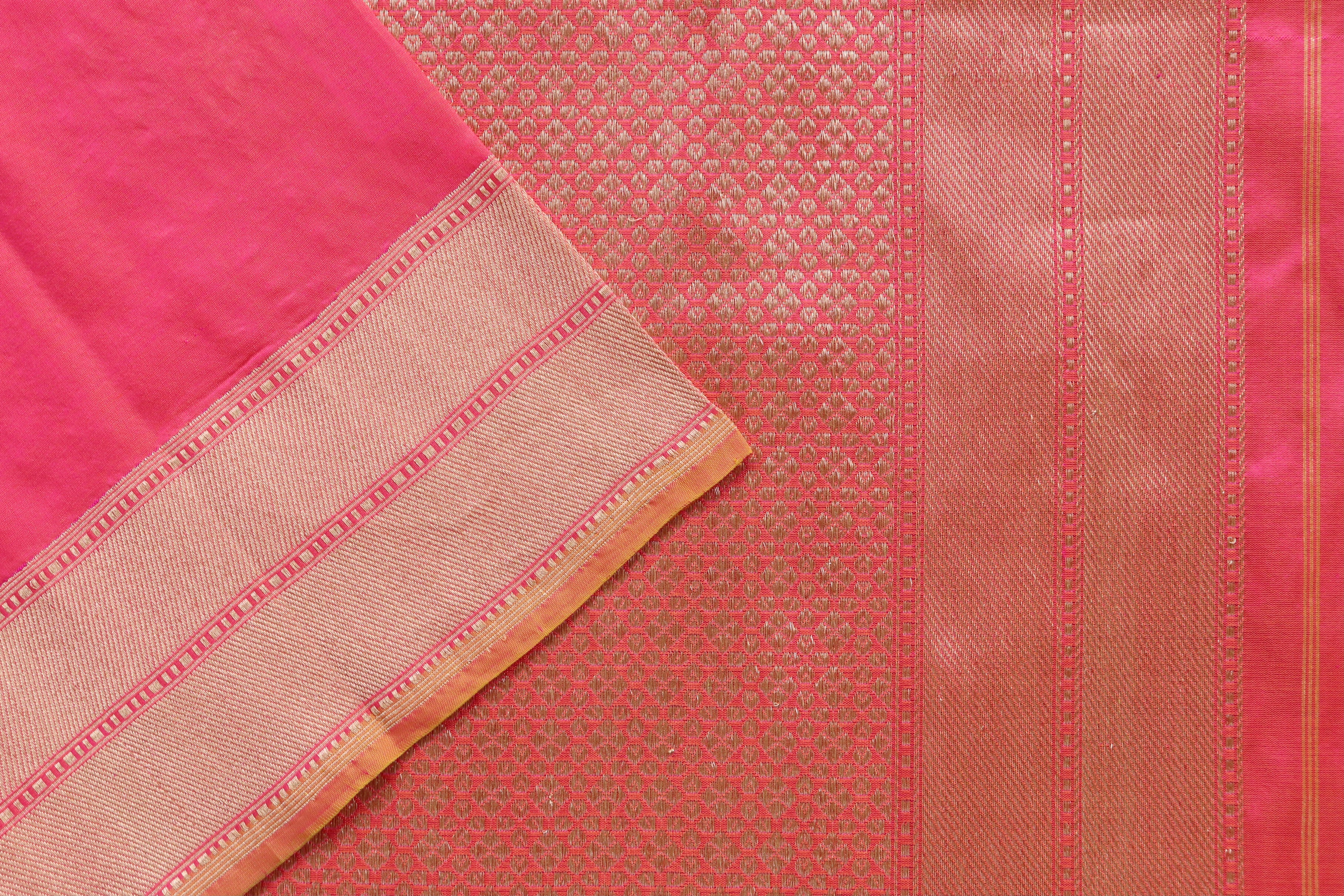 Pink Kadhua Motif Katan Silk Pure Handloom Banarasi Saree