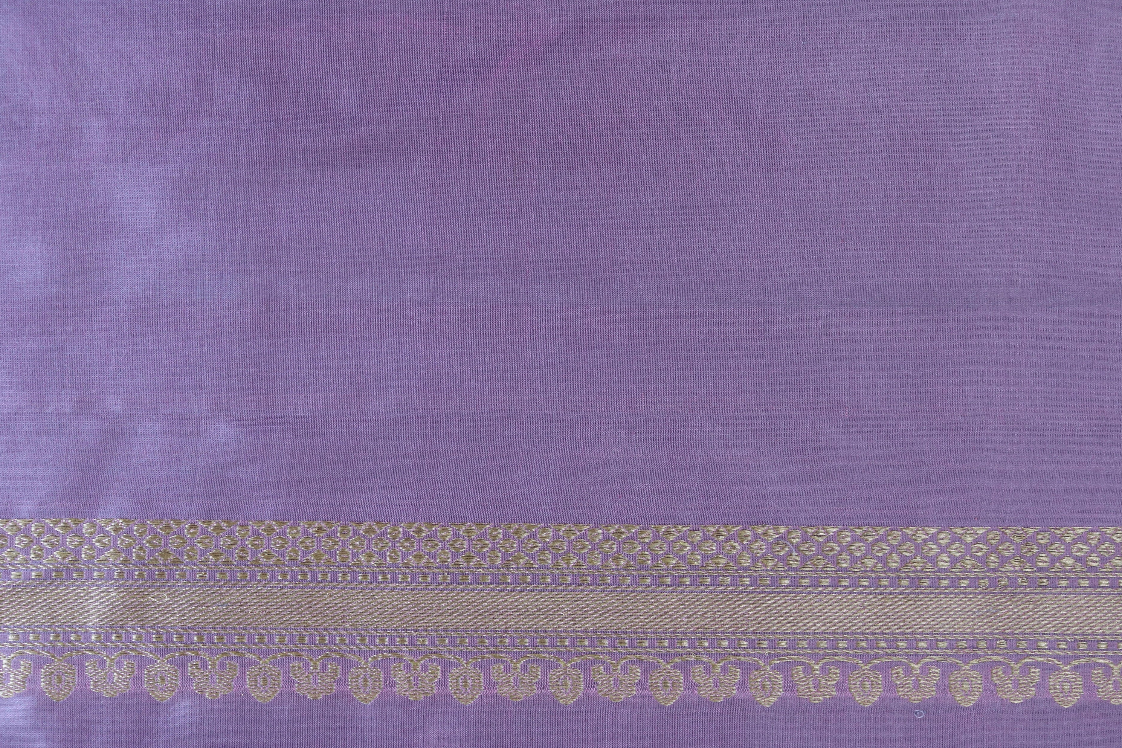 Mauve Kadhua Motif Pure Katan Silk Handloom Saree