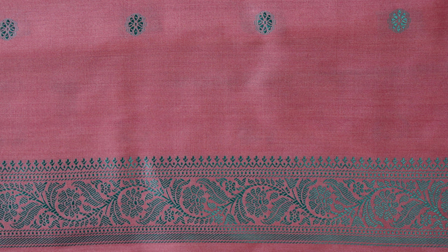 Pink Kuniya Pure Silk Handloom Banarsi Saree