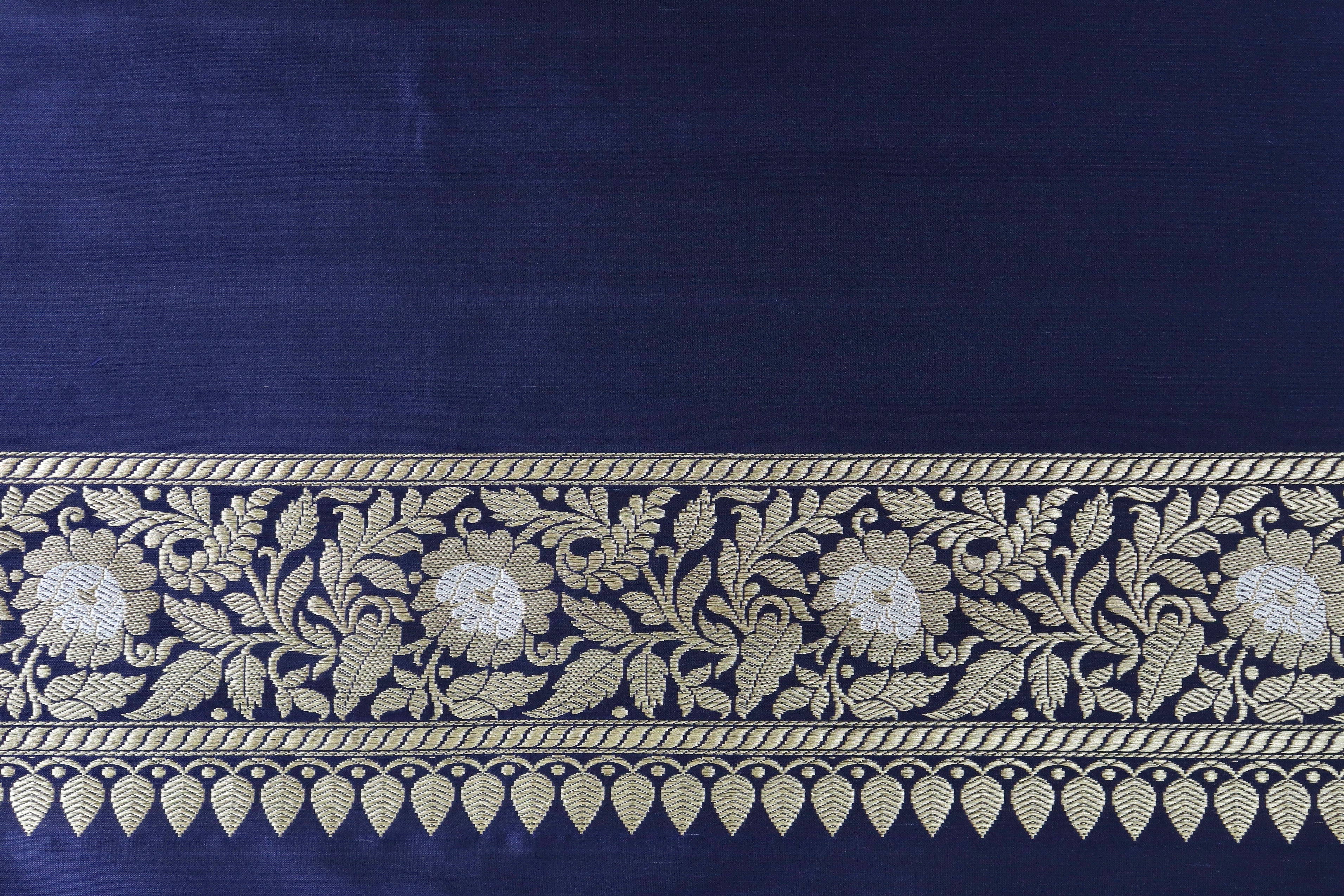 Blue Sona Rupa Pure Silk Handloom Banarasi Saree