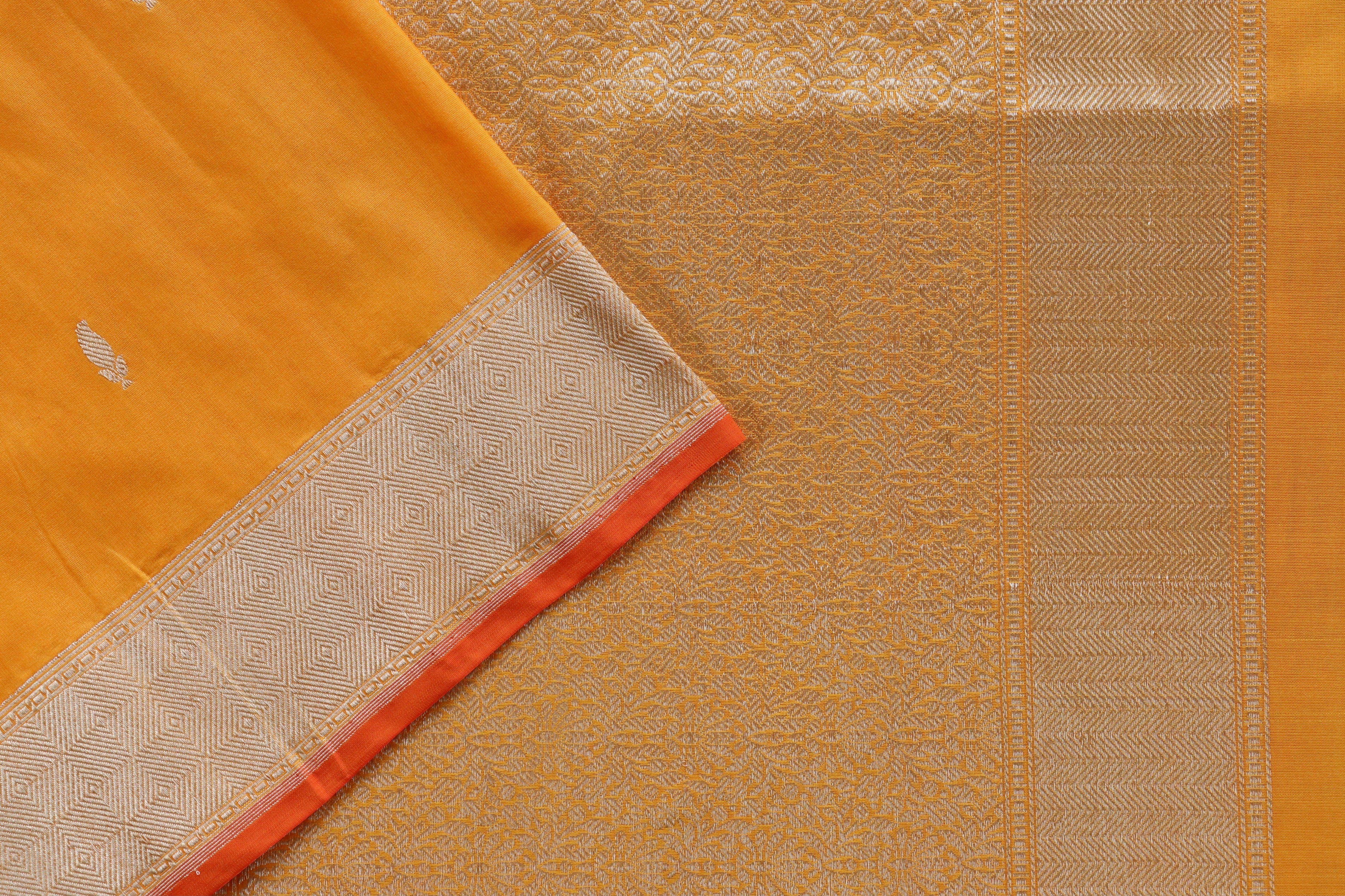 Saffron Kairy Kuniya Pure Silk Handloom Banarasi Saree