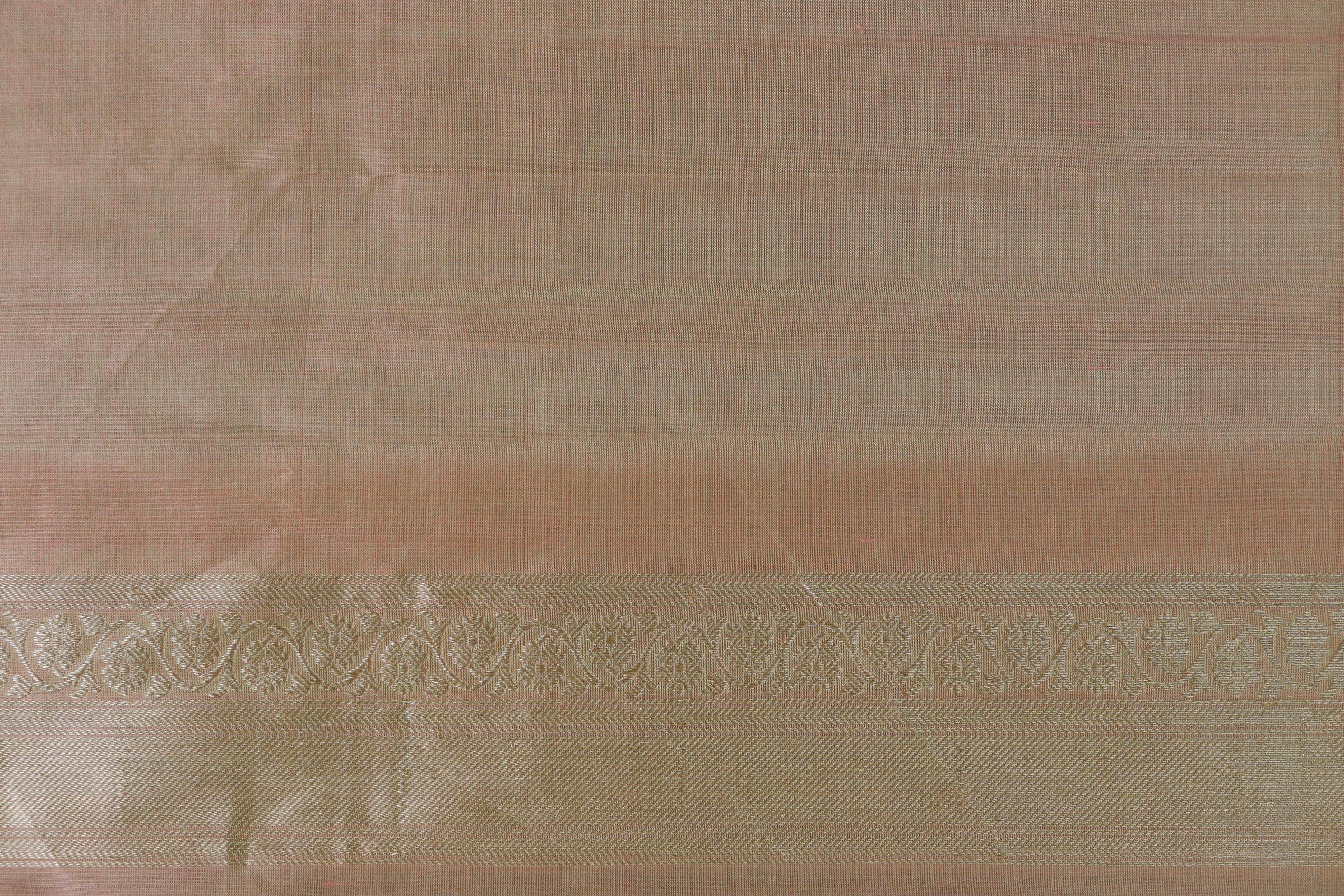 Peach Ginnie Motif Pure Silk Handloom Banarasi Saree