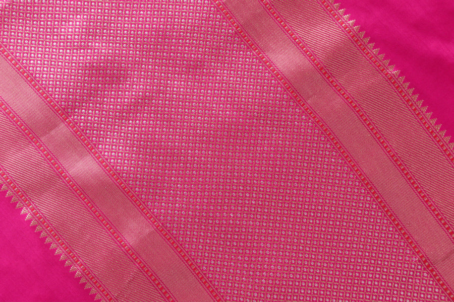 Pink Kadhua Motif Pure Katan Silk Handloom Saree