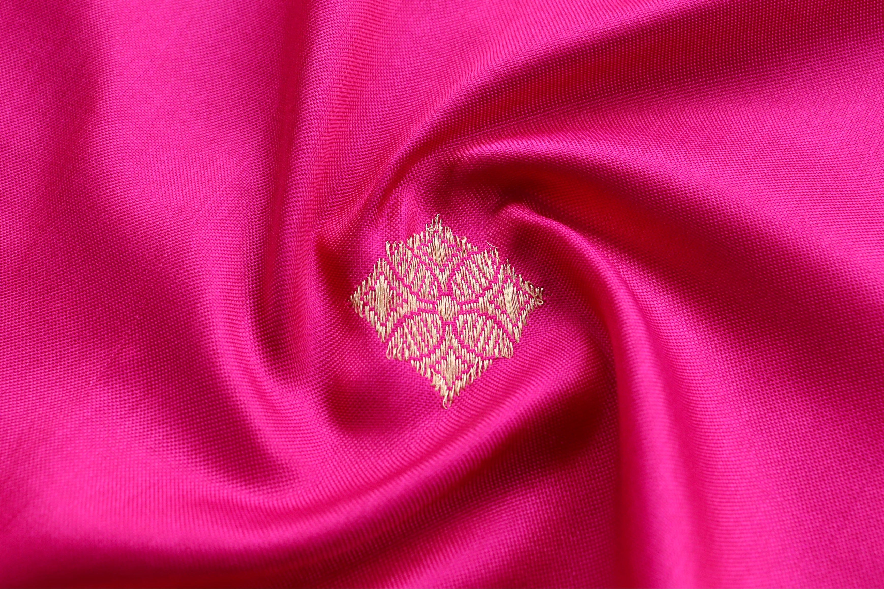 Pink Kadhua Motif Pure Katan Silk Handloom Saree