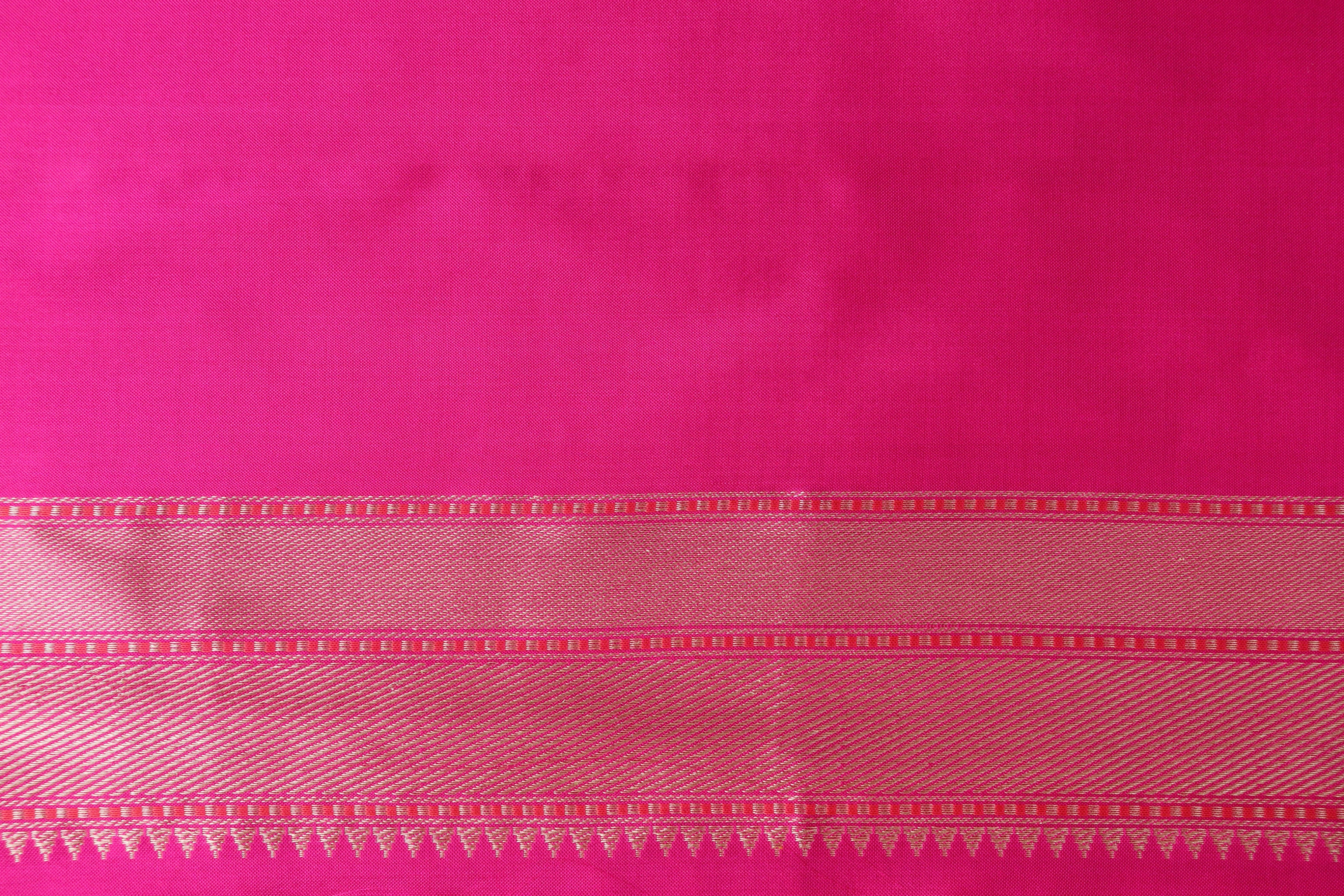 Pink Kadhua Motif Pure Katan Silk Handloom Saree