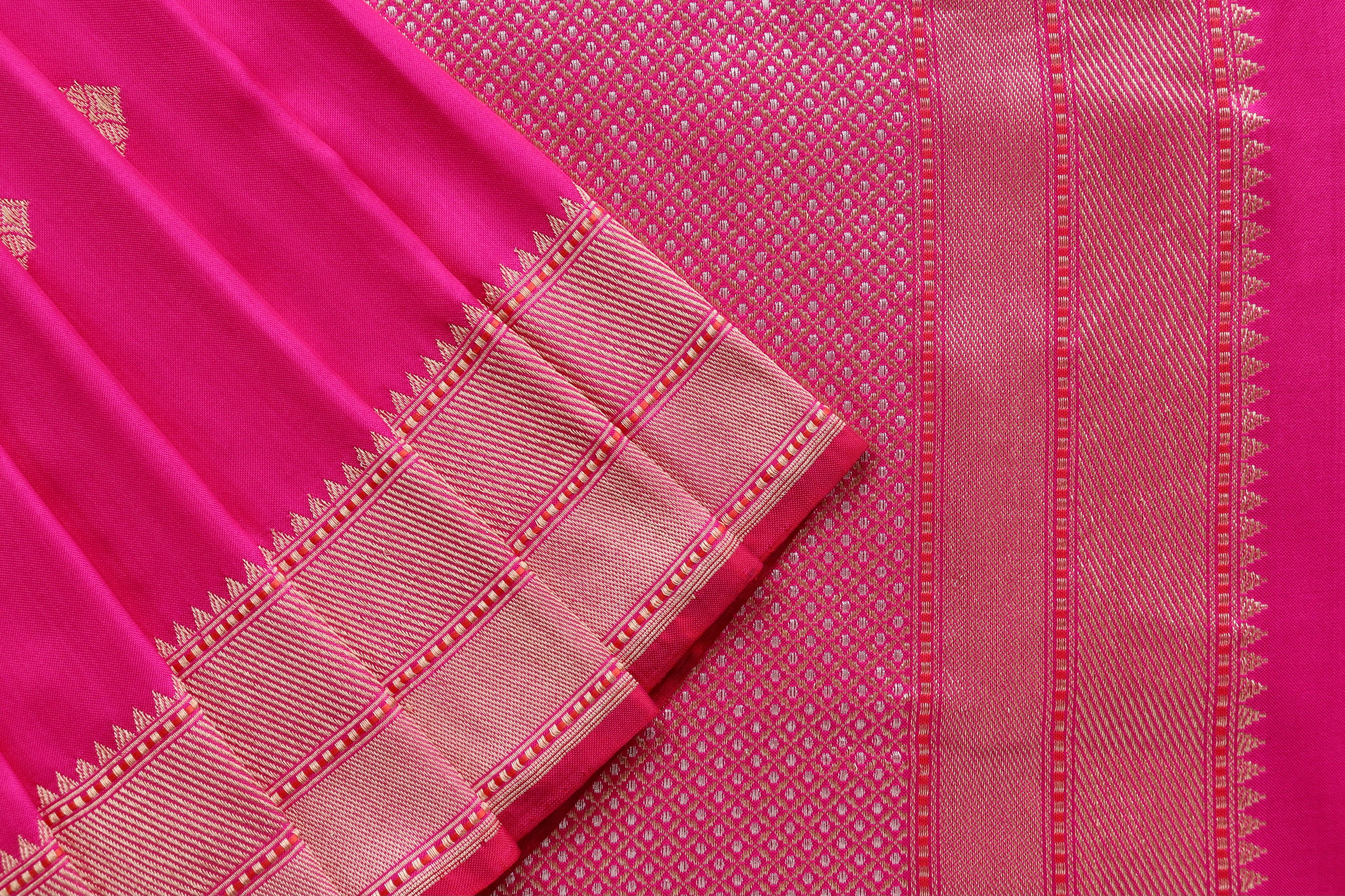 Pink Kadhua Motif Pure Katan Silk Handloom Saree