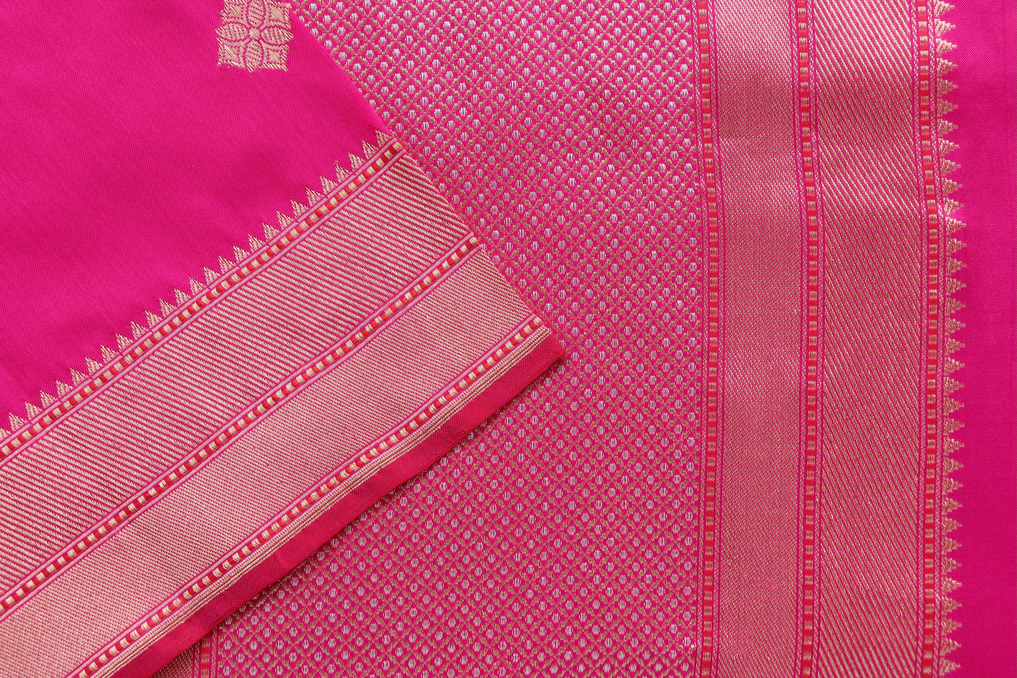 Pink Kadhua Motif Pure Katan Silk Handloom Saree