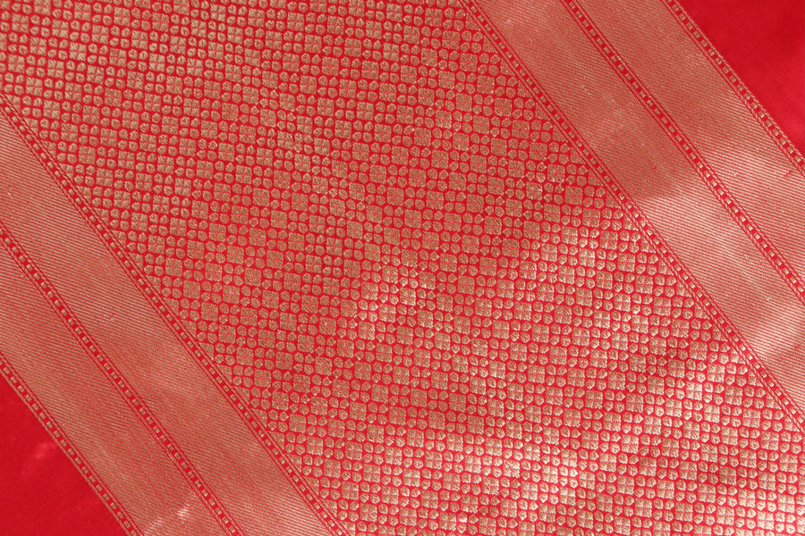 Red Kadhua Motif Katan Silk Pure Handloom Banarasi Saree