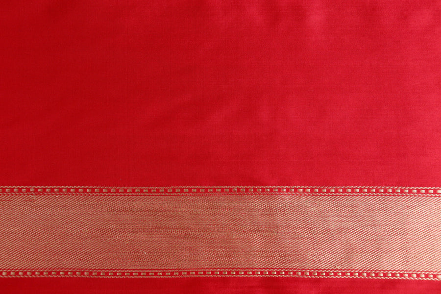 Red Kadhua Motif Katan Silk Pure Handloom Banarasi Saree
