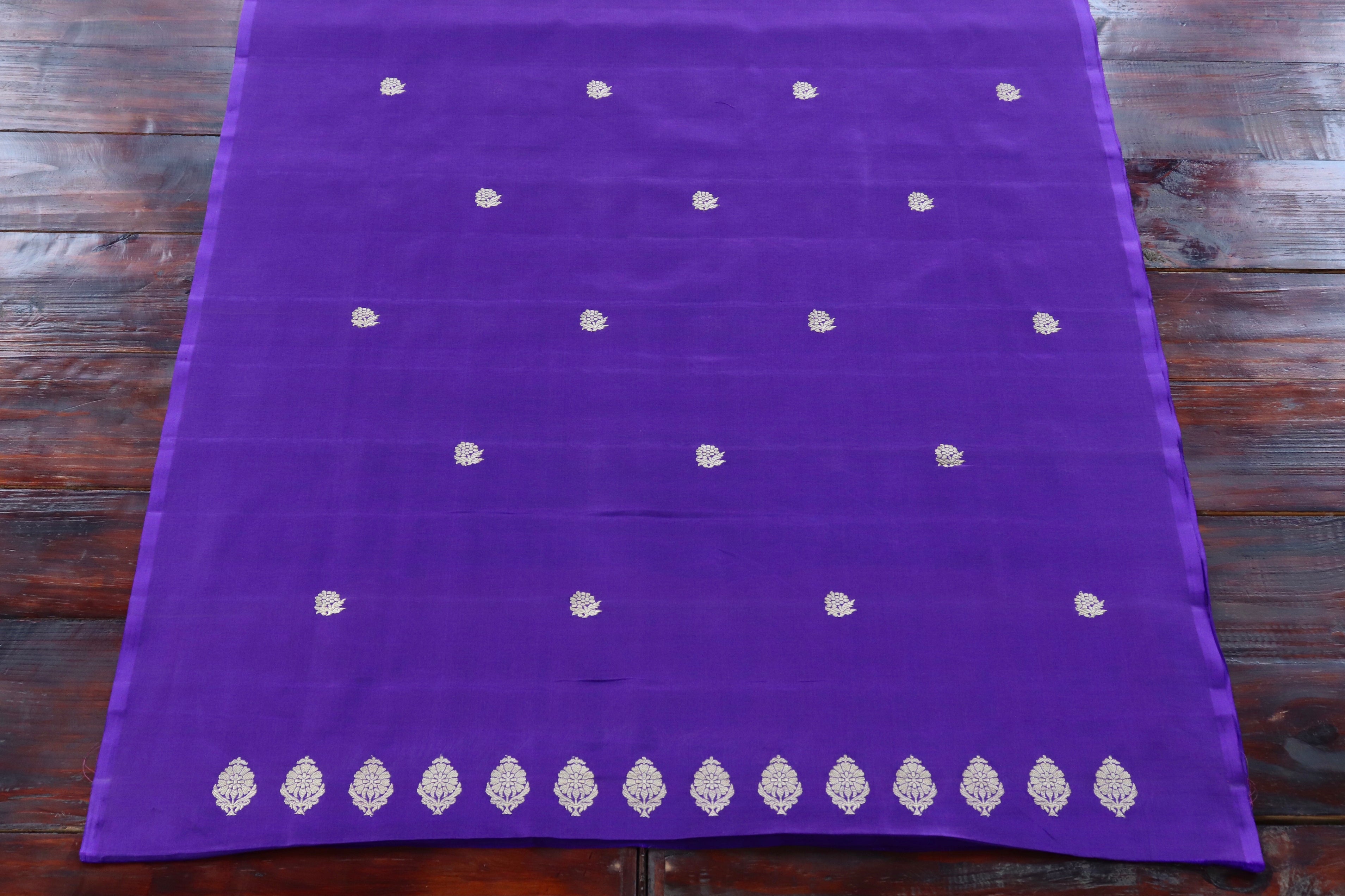 Purple Silk By Cotton Handloom Banarasi Suit Set