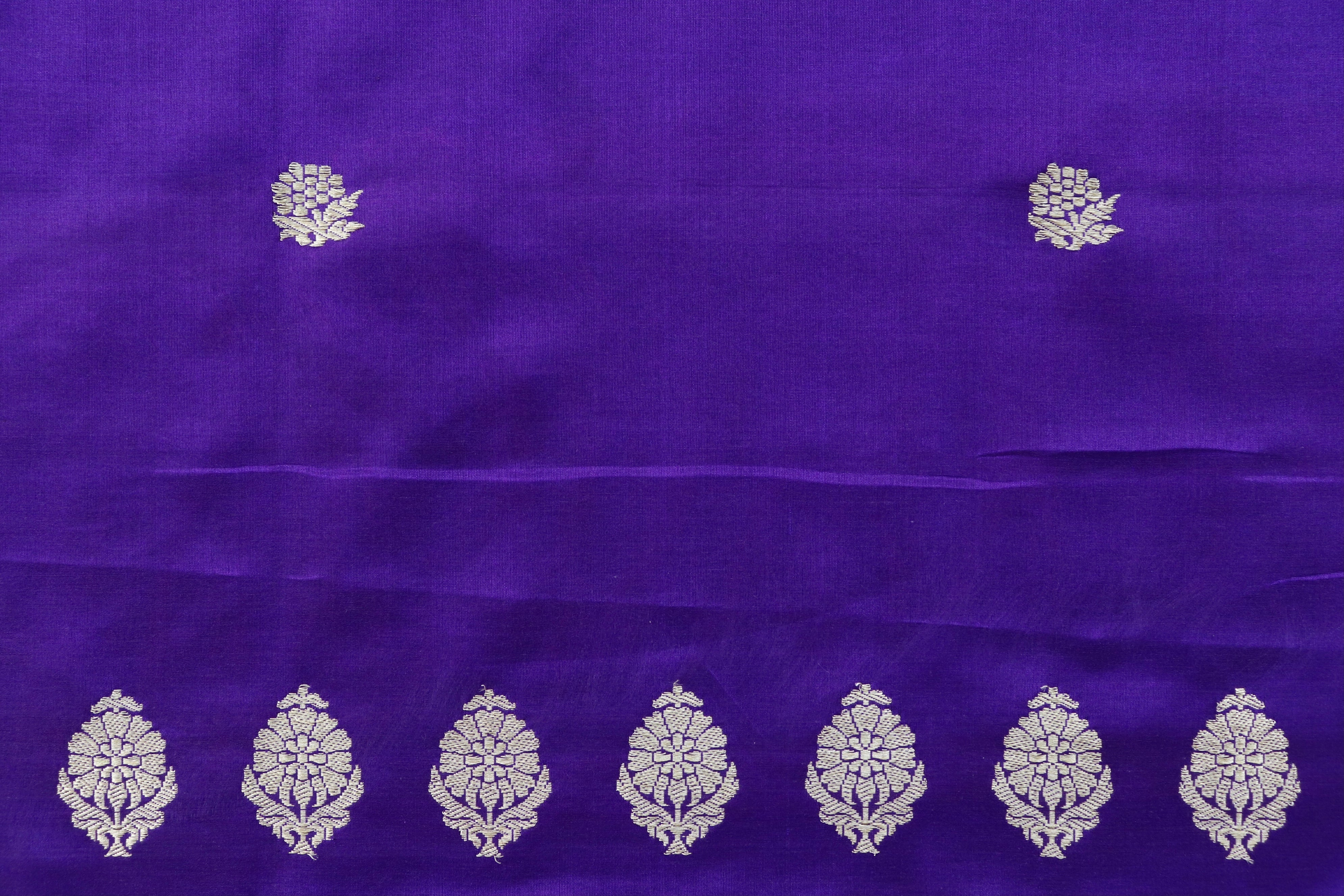 Purple Silk By Cotton Handloom Banarasi Suit Set