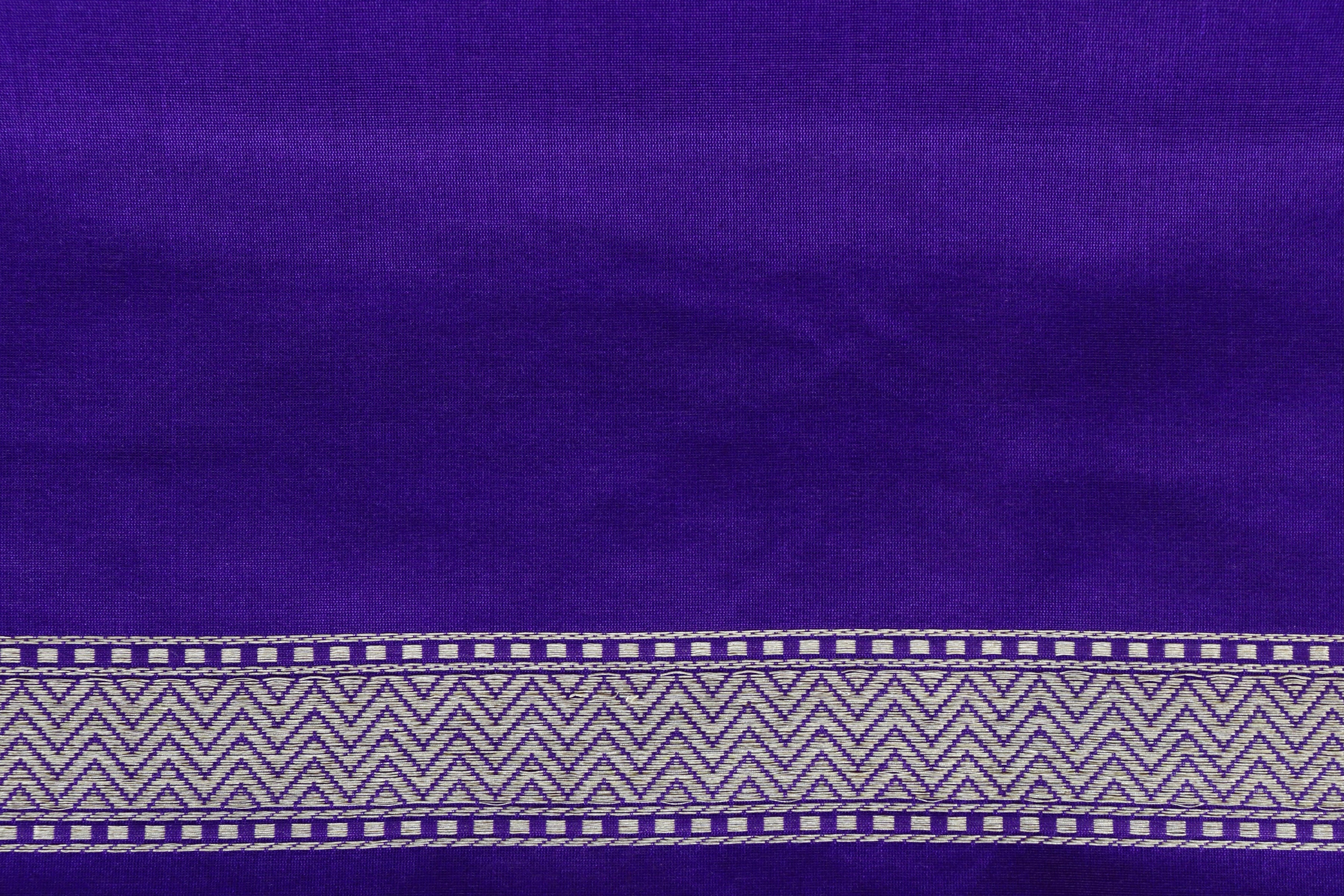 Purple Silk By Cotton Handloom Banarasi Suit Set