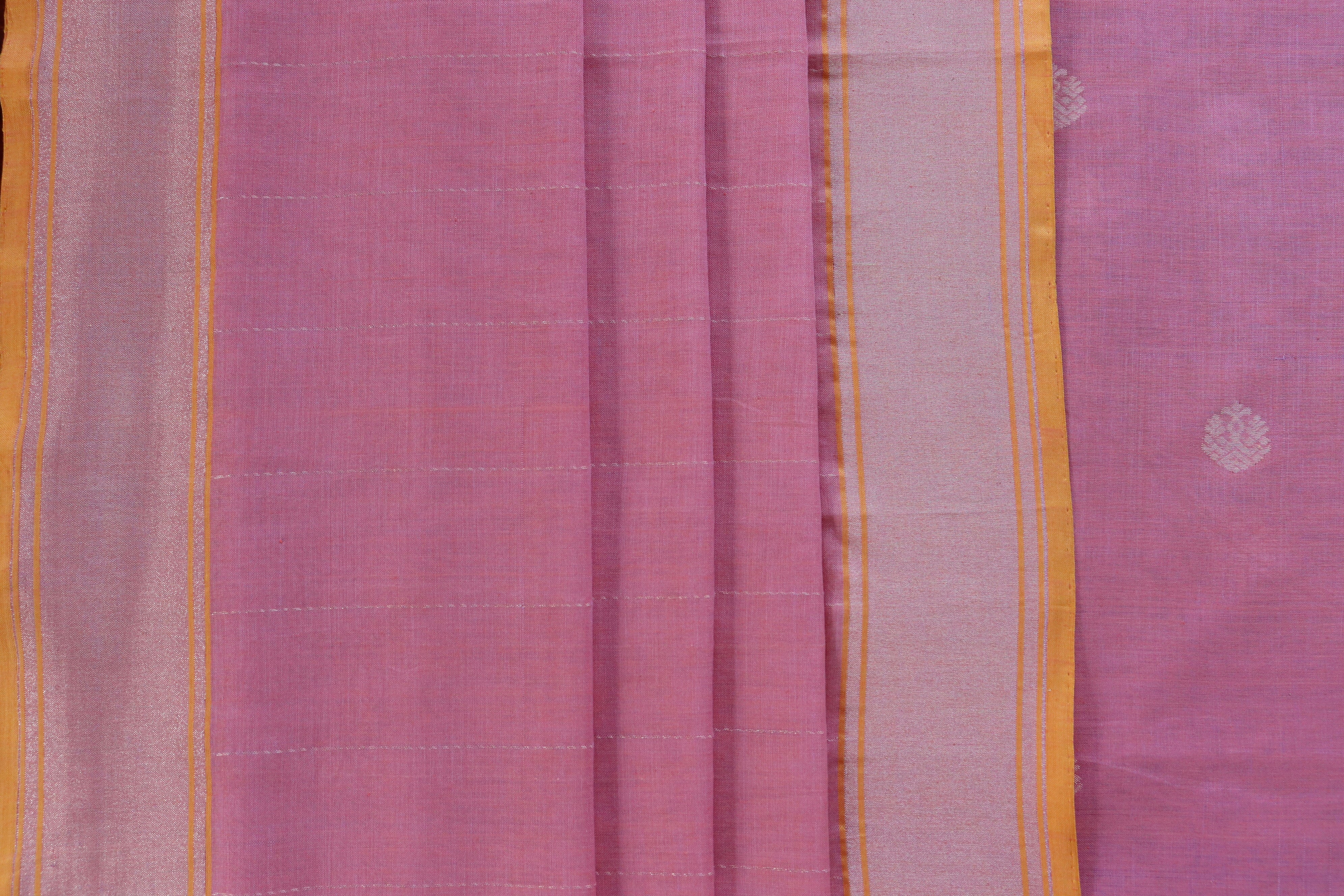 Pink Katan Cotton Handloom Banarasi Suit Set