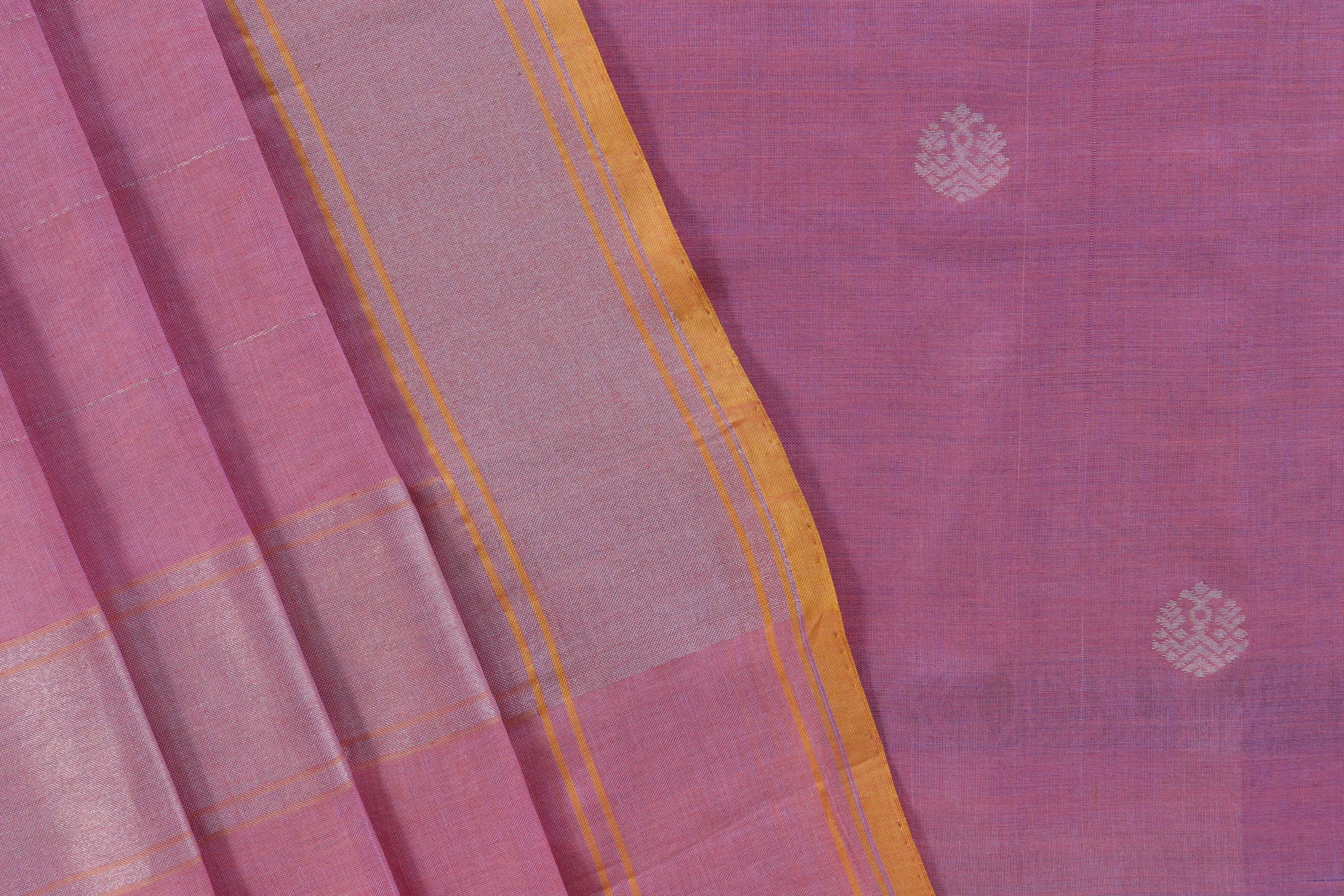 Pink Katan Cotton Handloom Banarasi Suit Set