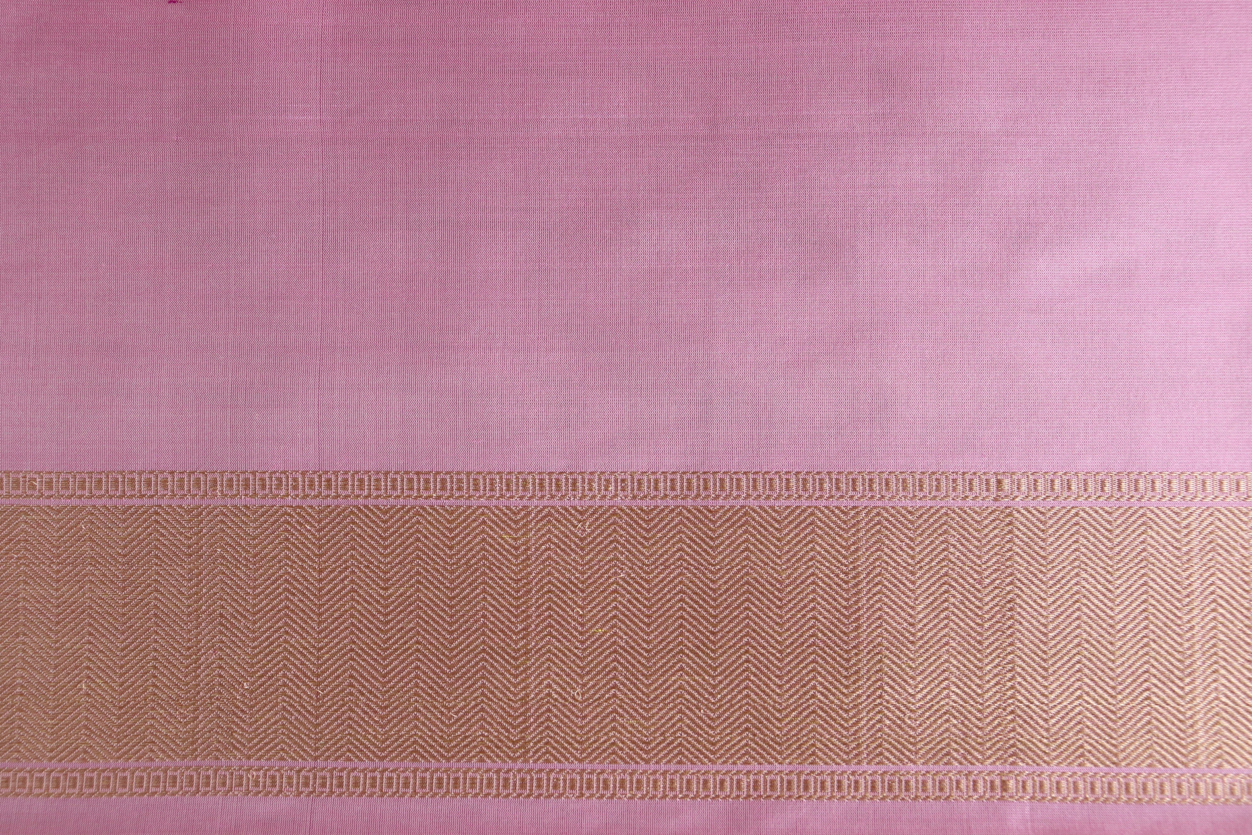 Baby Pink Kairy Kuniya Pure Silk Handloom Banarasi Saree