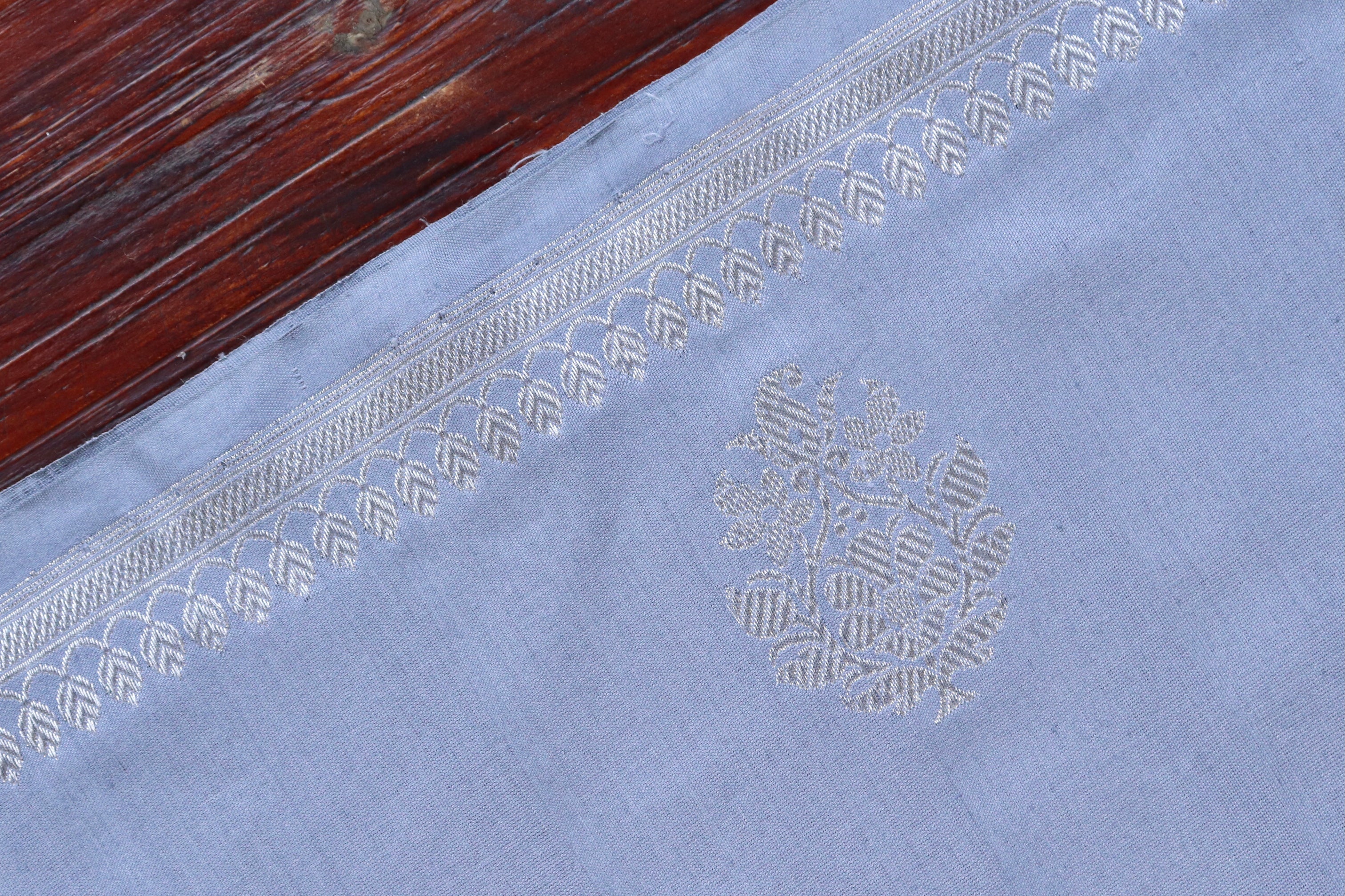 Powder Blue Virsa Handwoven Banarasi Saree