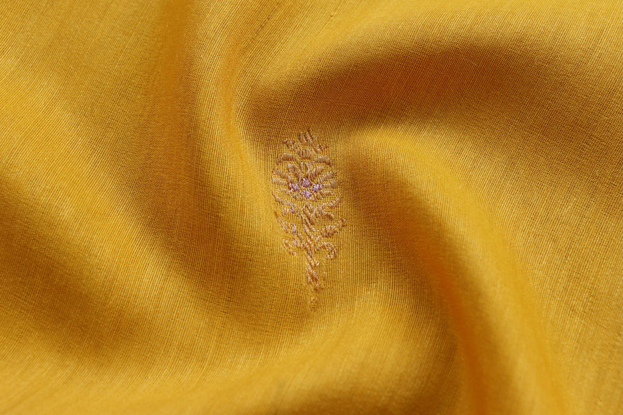 Mango Yellow Kadhua Meenadar Munga Silk Handloom Saree