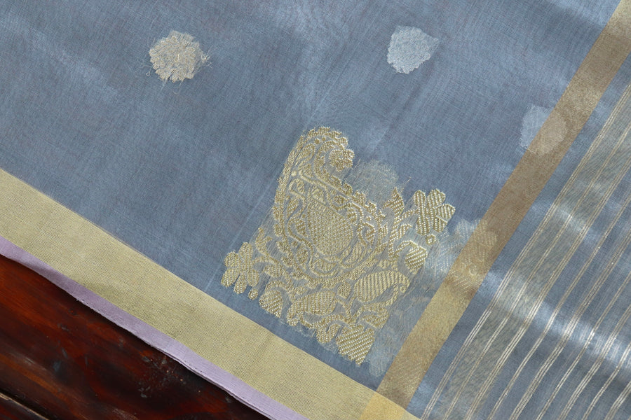 Kora silk texture of Grey Sona Rupa dupatta