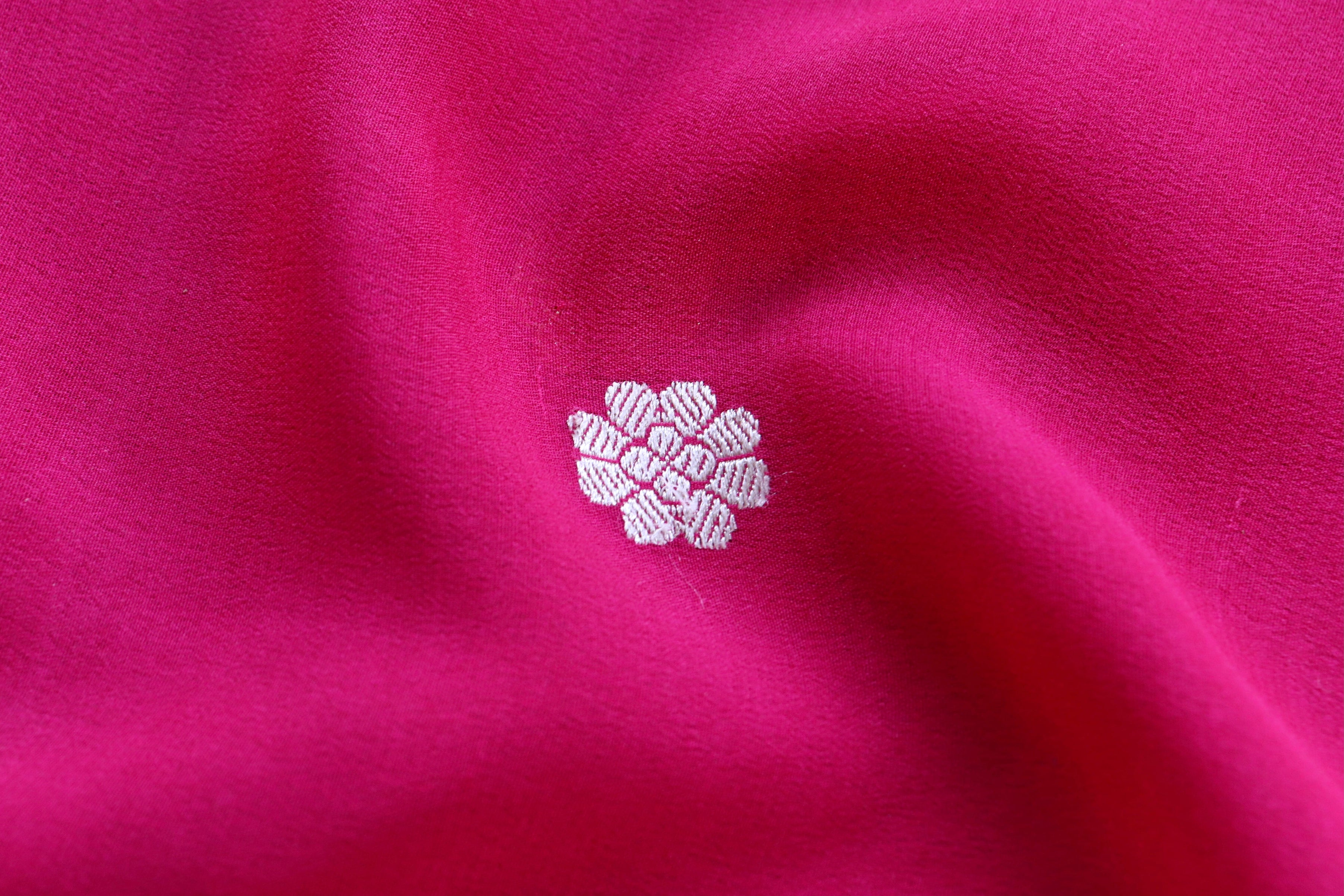 Magenta Sona Rupa Kadhua Georgette Handwoven Saree