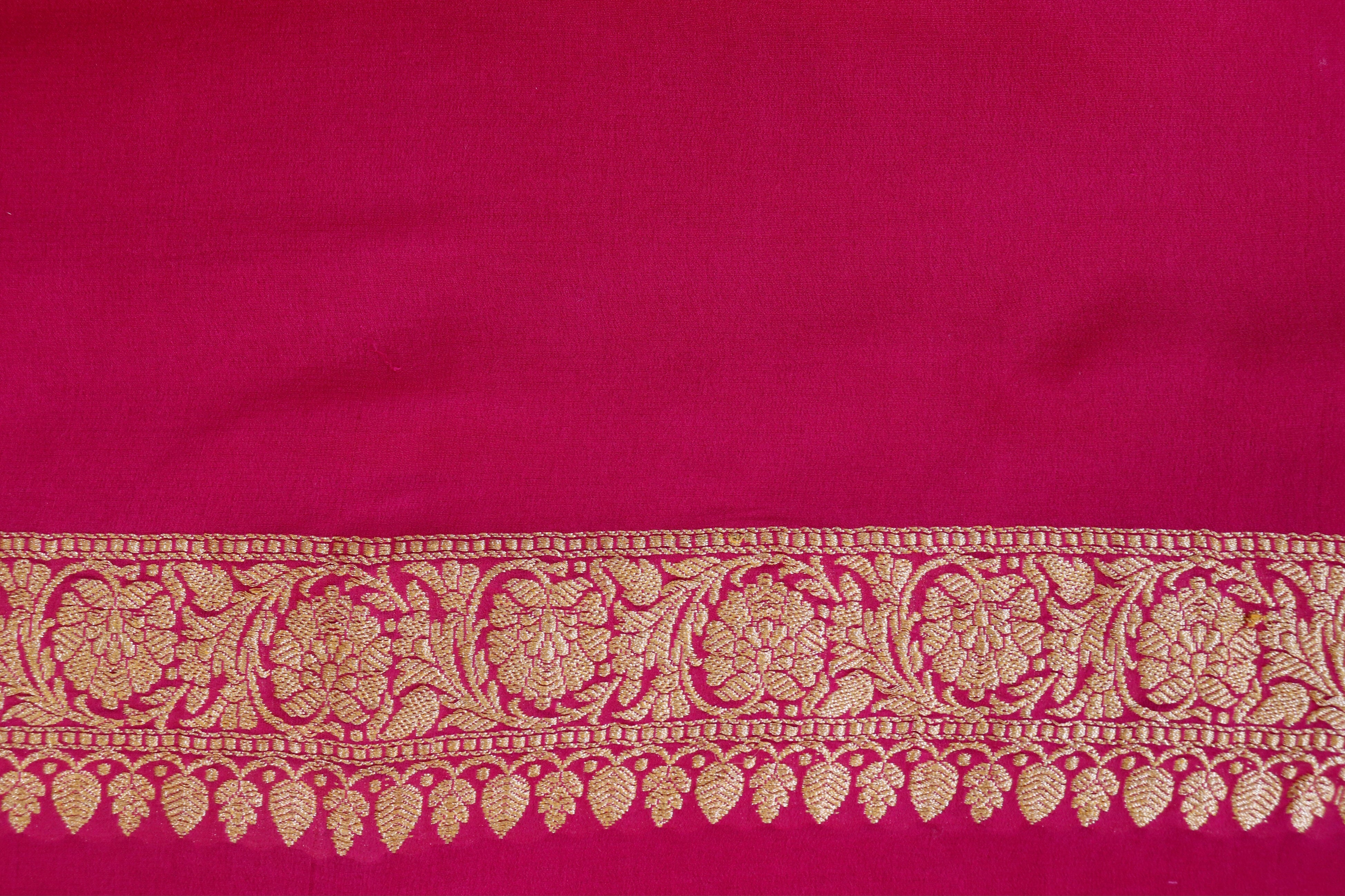 Magenta Sona Rupa Kadhua Georgette Handwoven Saree