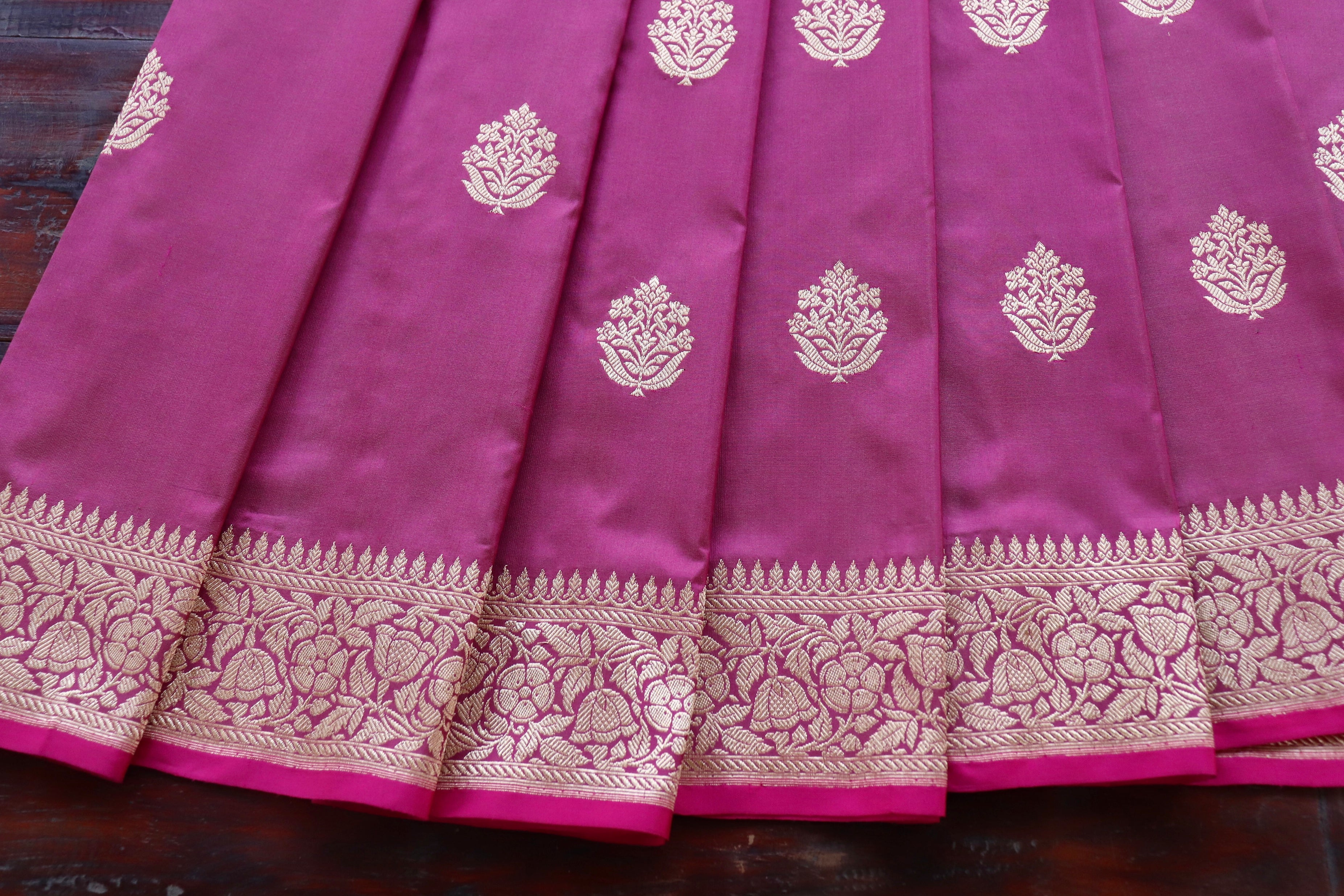 Wildberry Parizaat Motif Pure Silk Handloom Saree