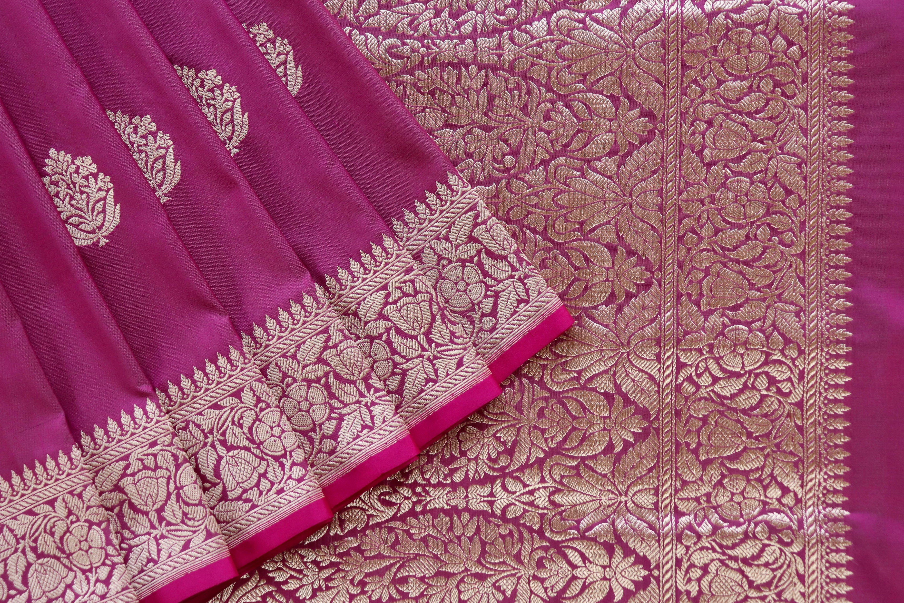 Wildberry Parizaat Motif Pure Silk Handloom Saree