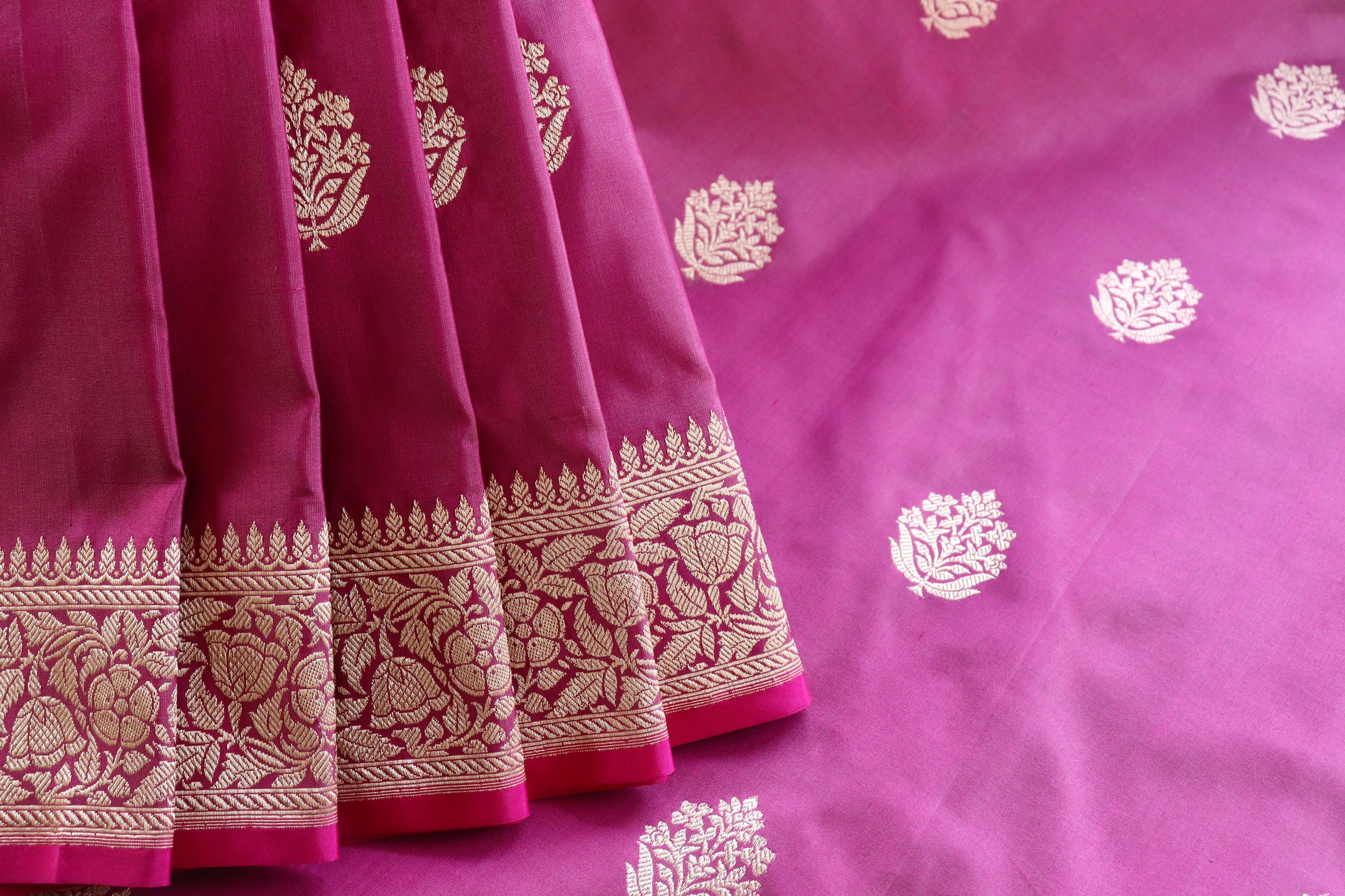 Wildberry Parizaat Motif Pure Silk Handloom Saree