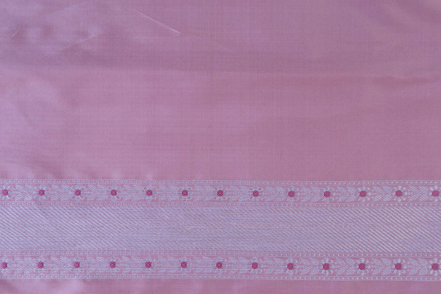 Baby Pink Meenadar Adda Tanchoi Pure Silk Handloom Banarasi Saree