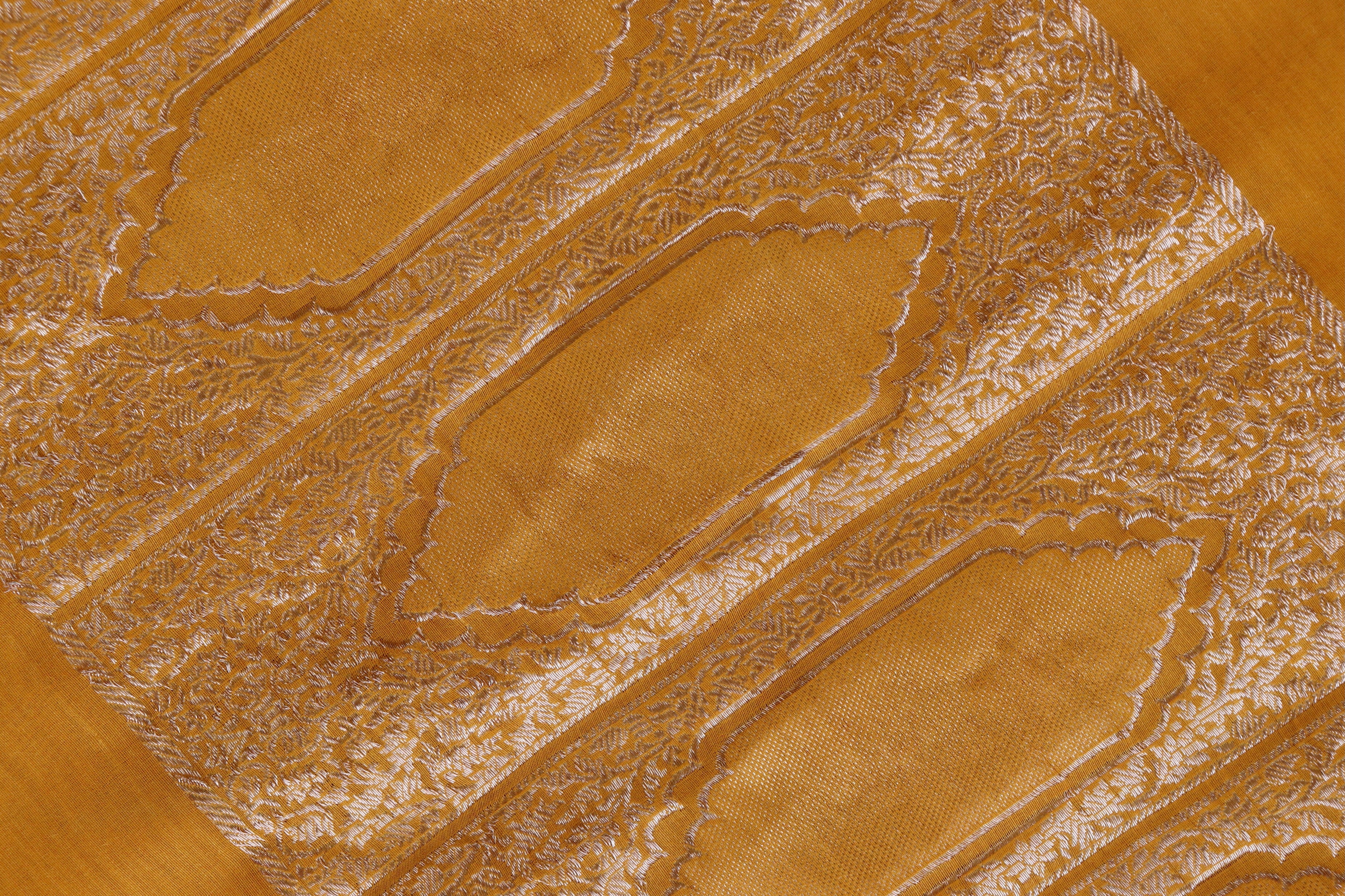 Mango Yellow Kadhua Motif Munga Silk Handloom Saree