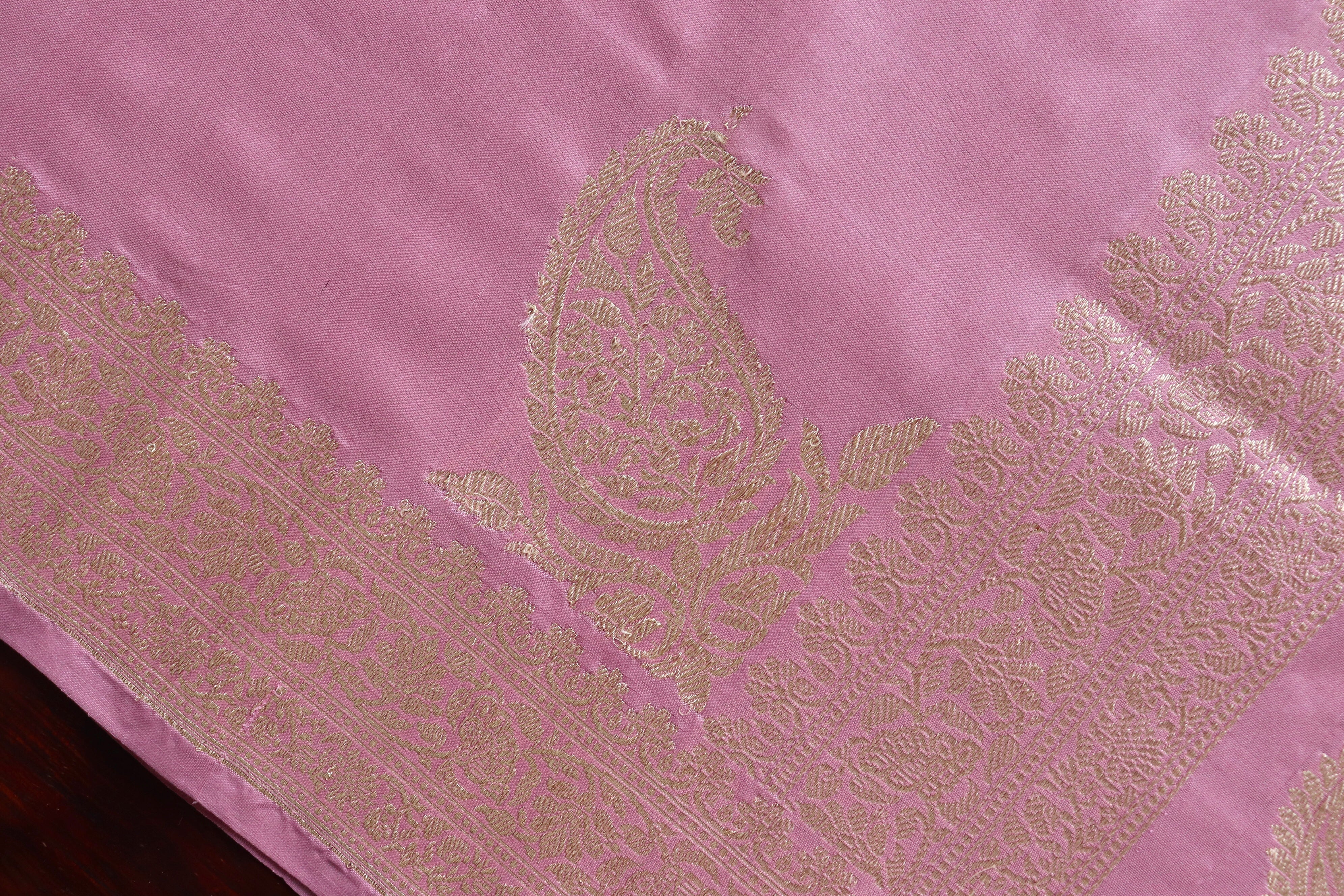Pink Kuniya Pure Silk Handloom Banarasi Saree