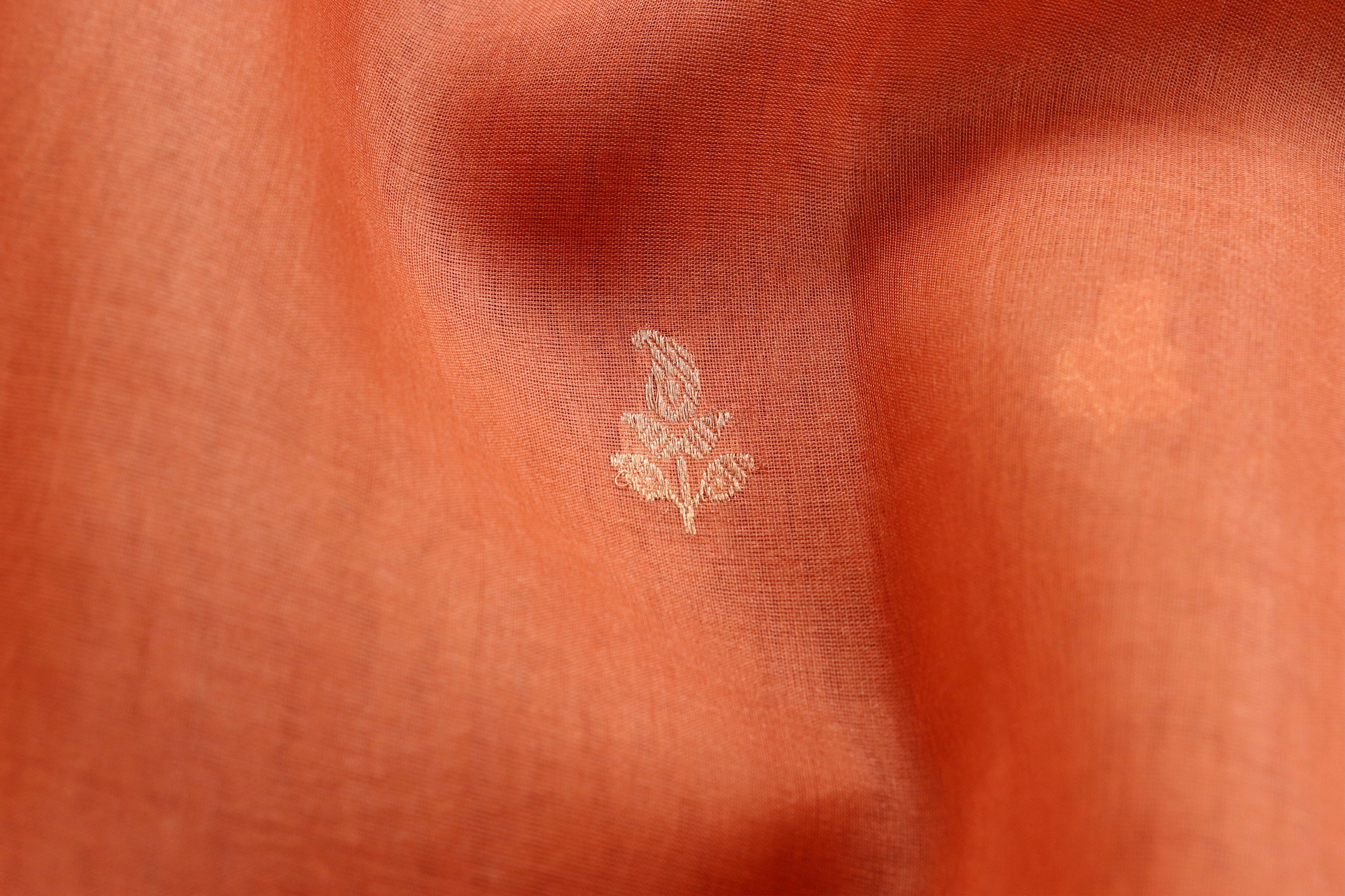 Saffron Virsa Handwoven Banarasi Kora Silk Saree