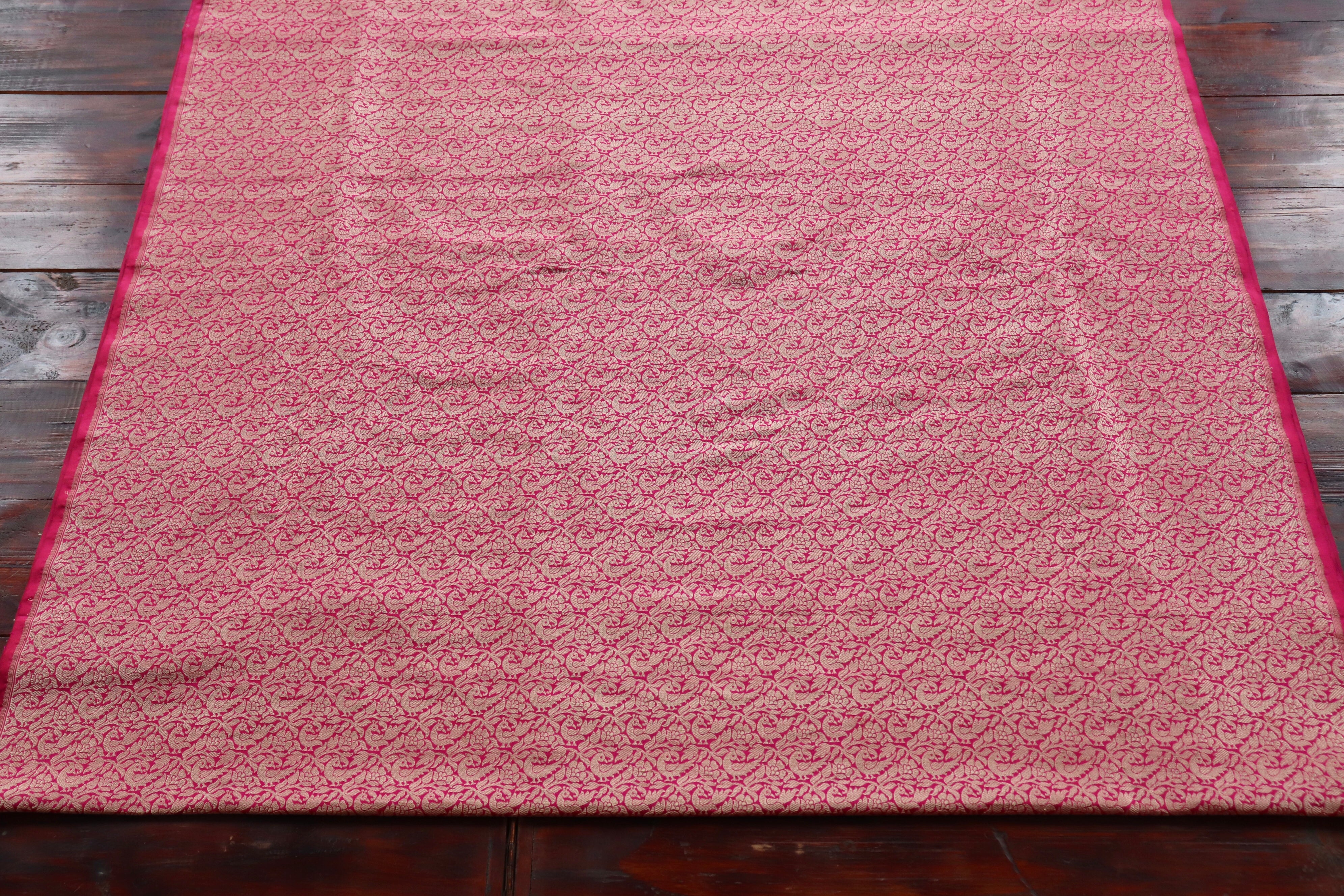 Pink Tanchoi Pure Silk Handloom Banarasi