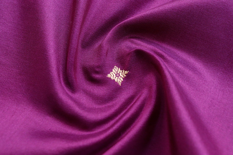 Purple Meenadar Kadhua  Pure Silk Handloom Banarasi Saree