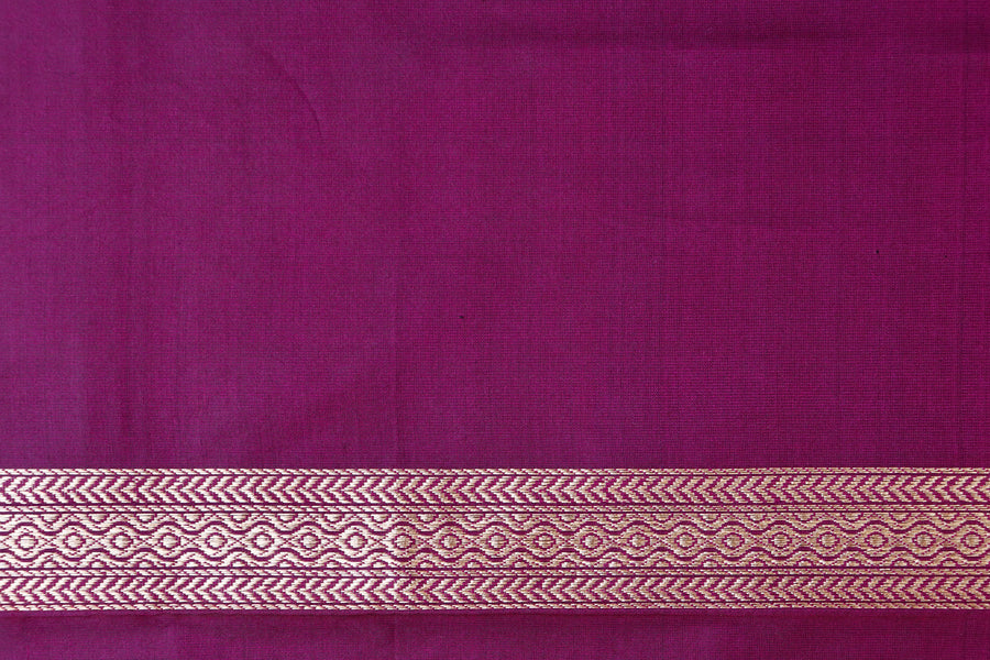 Purple Meenadar Border Kadhua Pure Silk Handloom Banarasi Saree