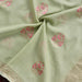 Pista Green Kadhua Meenadar Munga Silk Dupatta | Stuti Weaves