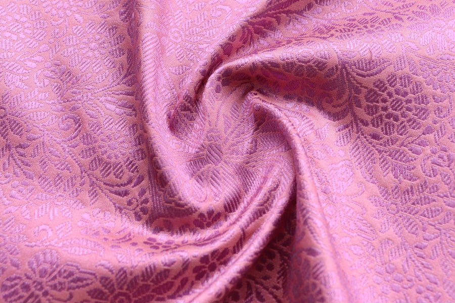 Pink Butterfly Resham Banarasi Tanchoi Silk Saree | Stuti Weaves