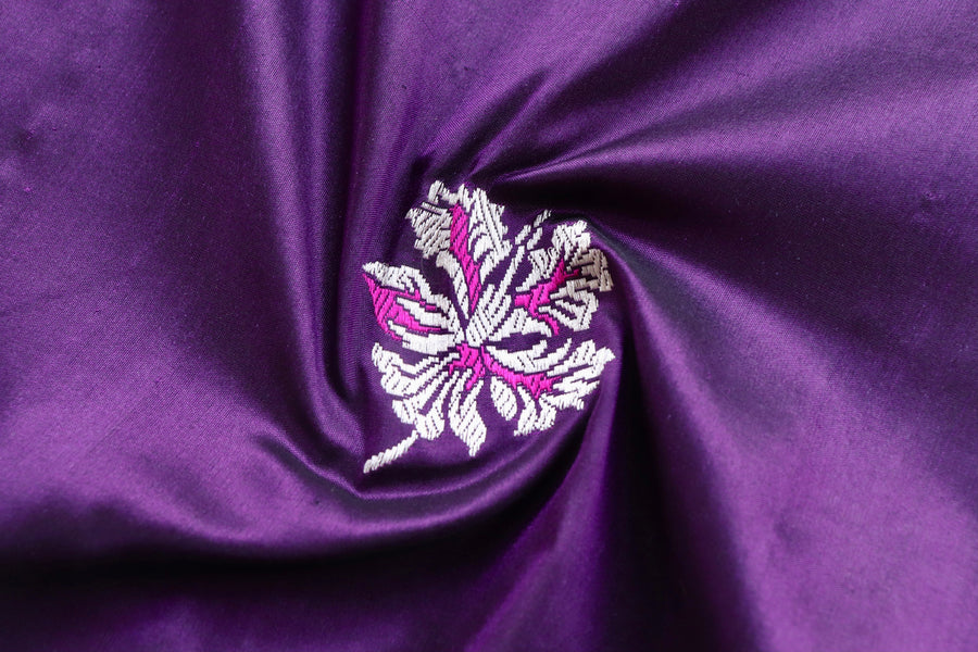 Purple Kadhua Motif Katan Silk Pure Handloom Banarasi Saree