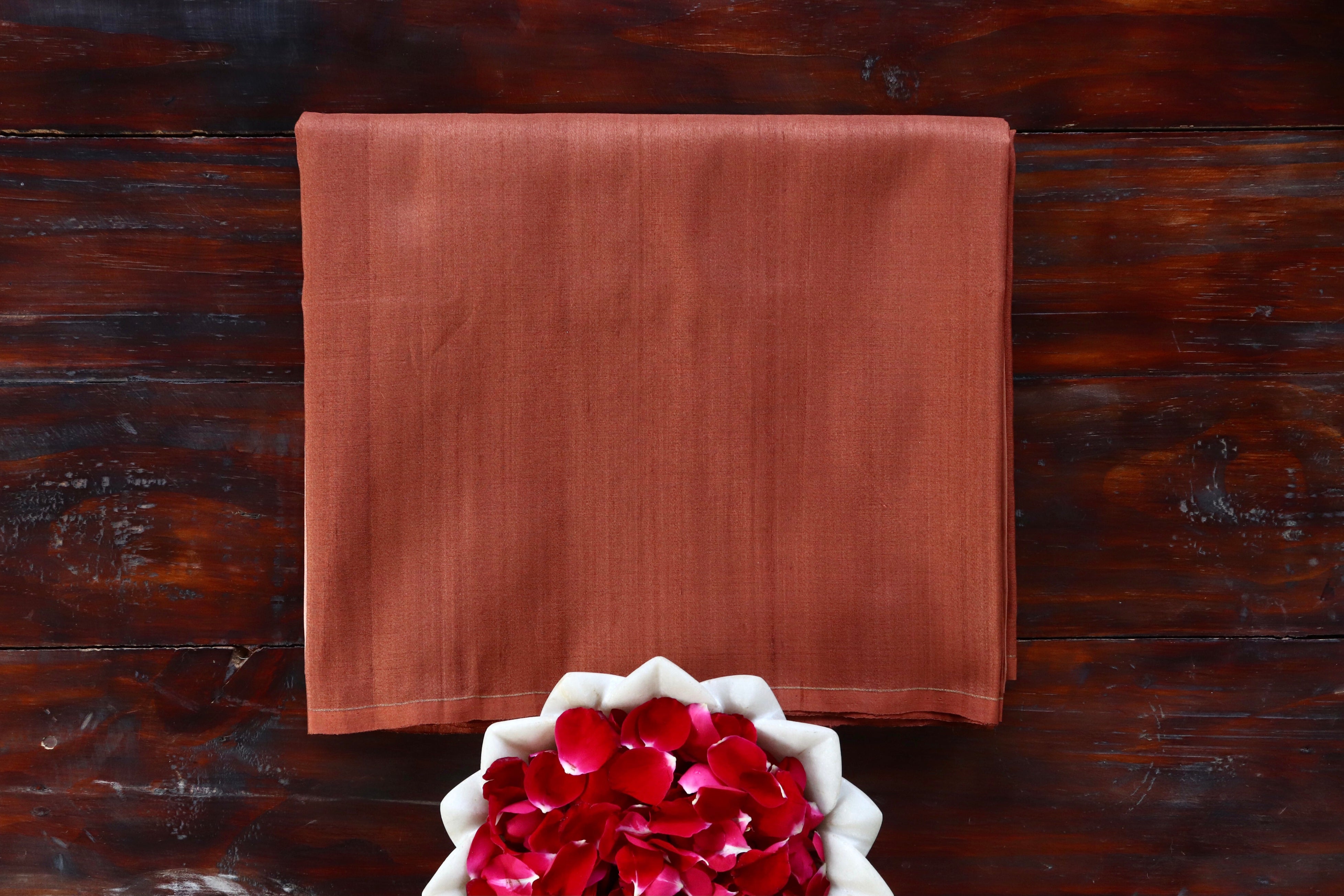 Shades Of Brown Tussar  Pure Silk Handloom Banarasi Saree