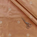 Peach pure Katan silk Banarasi fabric thaan with thread-by-thread motifs.
